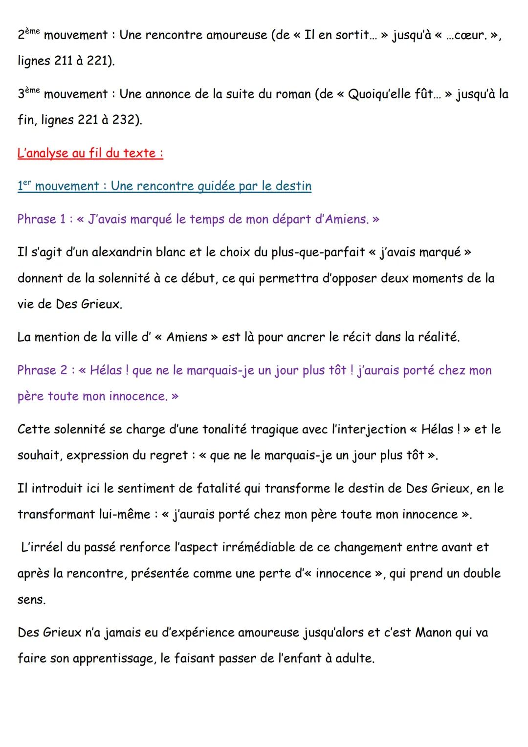 Texte bac 13: Manon Lescaut, extrait de La rencontre de Des Grieux et Manon
Introduction:
1)Présentation de l'œuvre :
Constituant le VIIème
