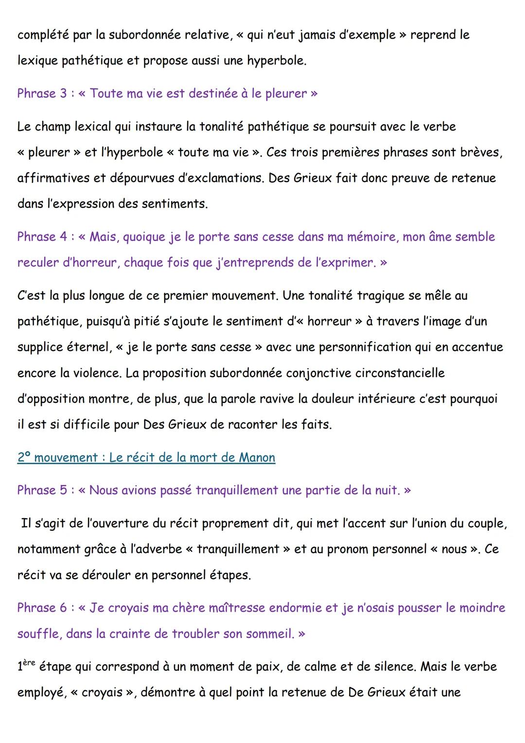 Texte 15: Manon Lescaut, extrait de La mort de Manon, seconde partie,
1) Présentation de l'œuvre
Constituant le VIIème et dernier tome des M