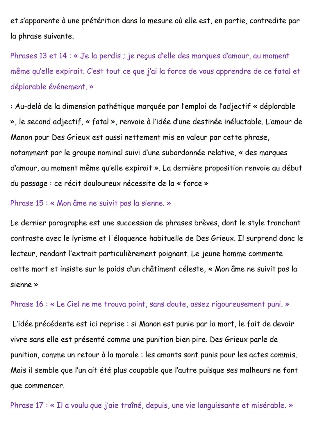Texte 15: Manon Lescaut, extrait de La mort de Manon, seconde partie,
1) Présentation de l'œuvre
Constituant le VIIème et dernier tome des M