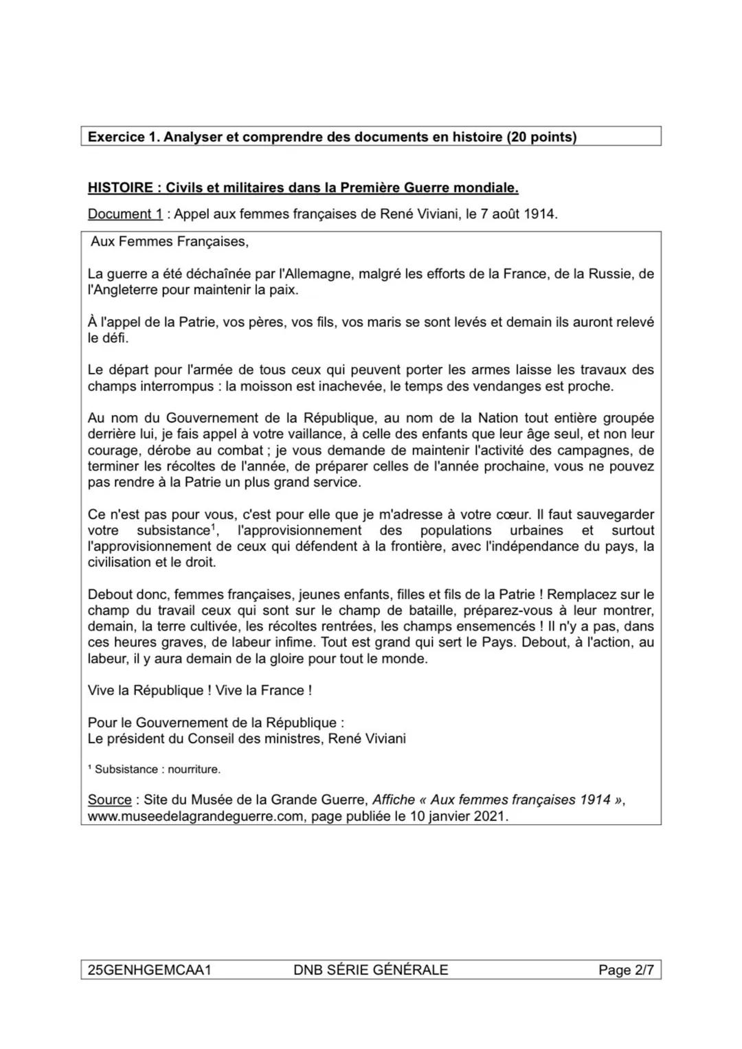 DIPLÔME NATIONAL DU BREVET
SESSION 2025
HISTOIRE-GÉOGRAPHIE
ENSEIGNEMENT MORAL ET CIVIQUE
Série générale
Durée de l'épreuve: 2 h 00
50 point