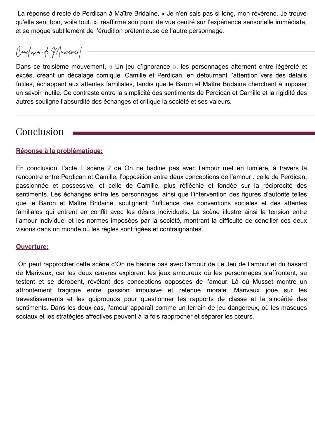 # Acte I, scène 2 - On ne badine pas avec l'amour
## Introduction
**Accroche**: En 1827, dans la préface de Cromwell, Victor Hugo affirme