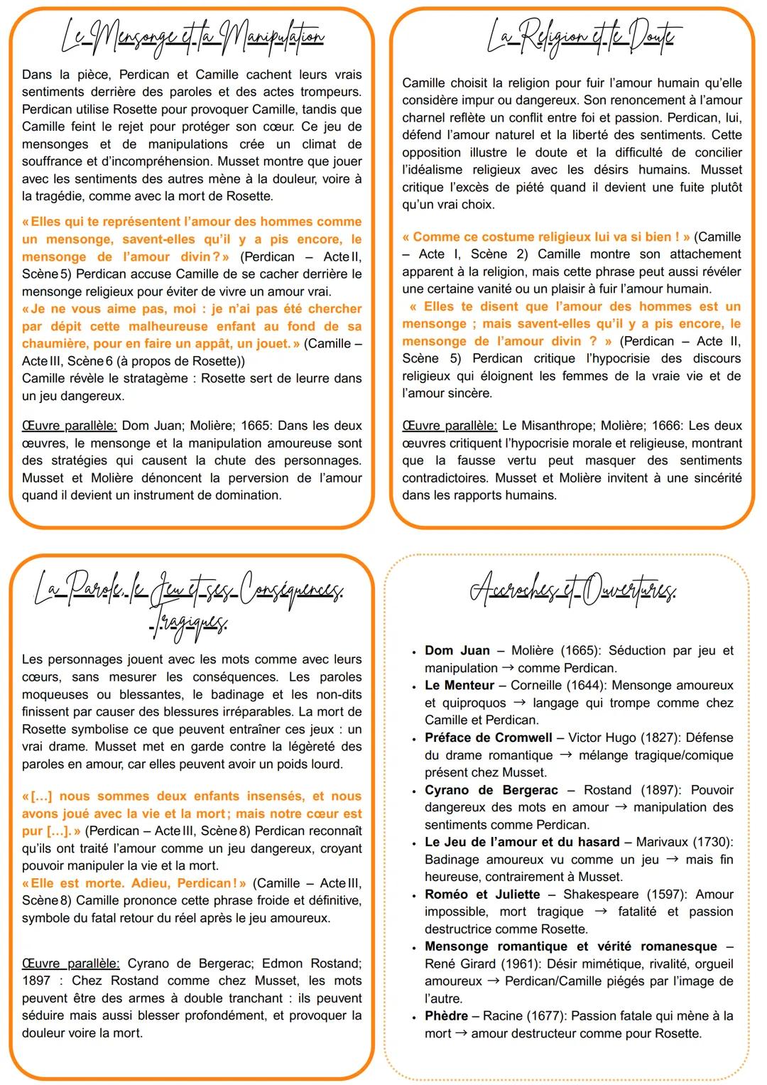 Le Théâtre
ON NE BADINE PAS AVEC L'AMOUR
Alfred de Musset
écrivain et dramaturge français du mouvement
romantique. Il exprime les grands thè