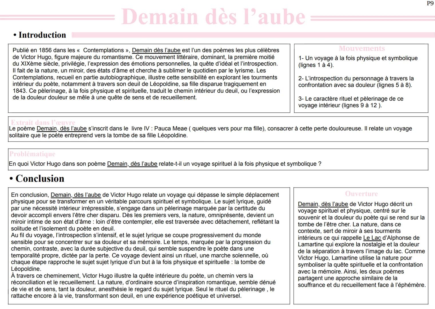 # Demain dès l'aube
• **Introduction**
Publié en 1856 dans les << Contemplations », *Demain dès l'aube* est l'un des poèmes les plus célèb