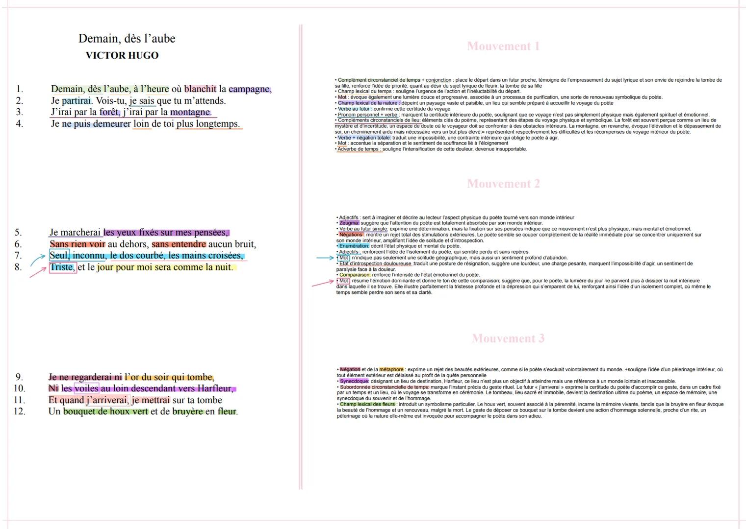 # Demain dès l'aube
• **Introduction**
Publié en 1856 dans les << Contemplations », *Demain dès l'aube* est l'un des poèmes les plus célèb