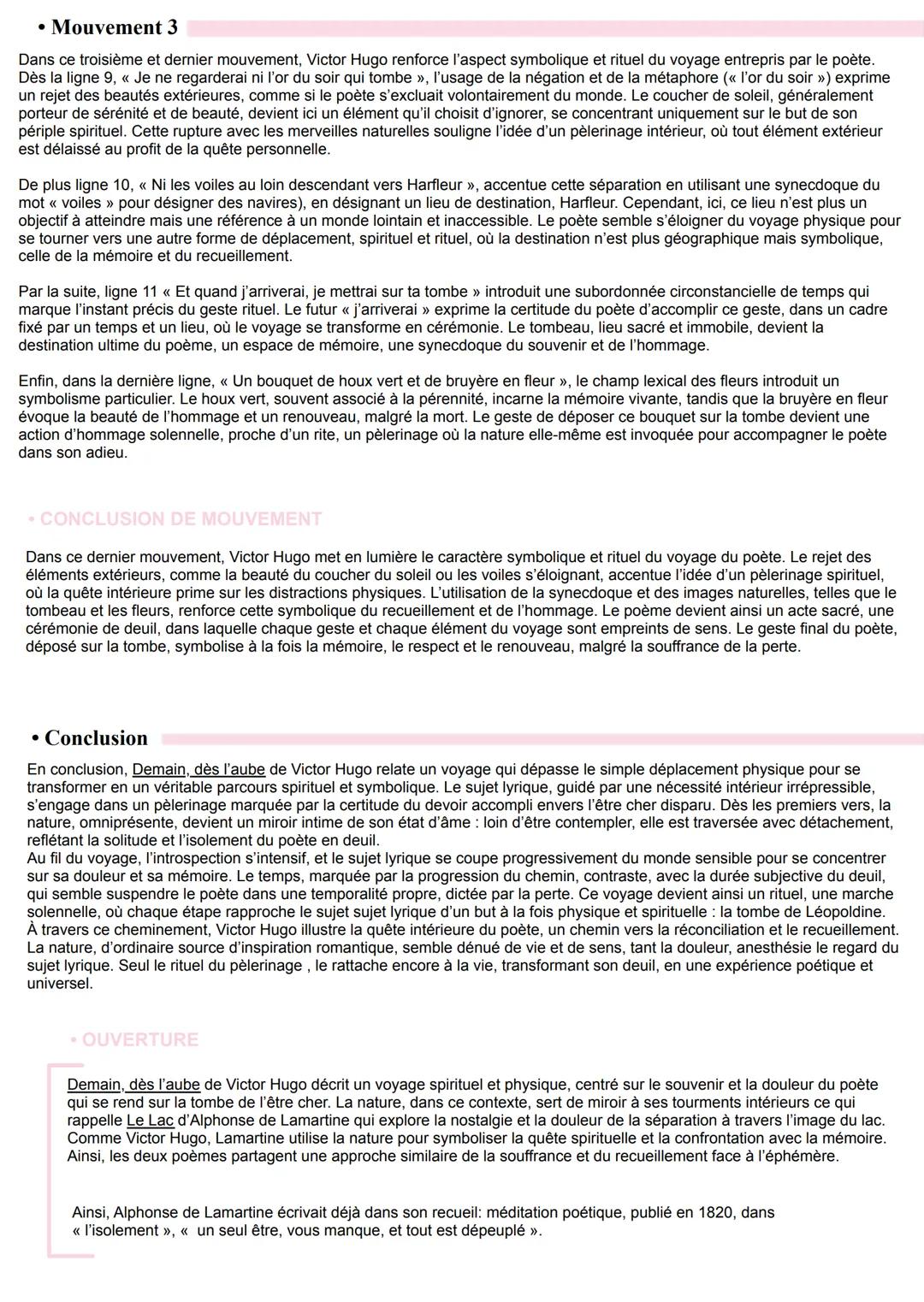 ANALYSE N°9
Demain dès l'aube
• Introduction
Publié en 1856 dans les << Contemplations », Demain dès l'aube est l'un des poèmes les plus cél