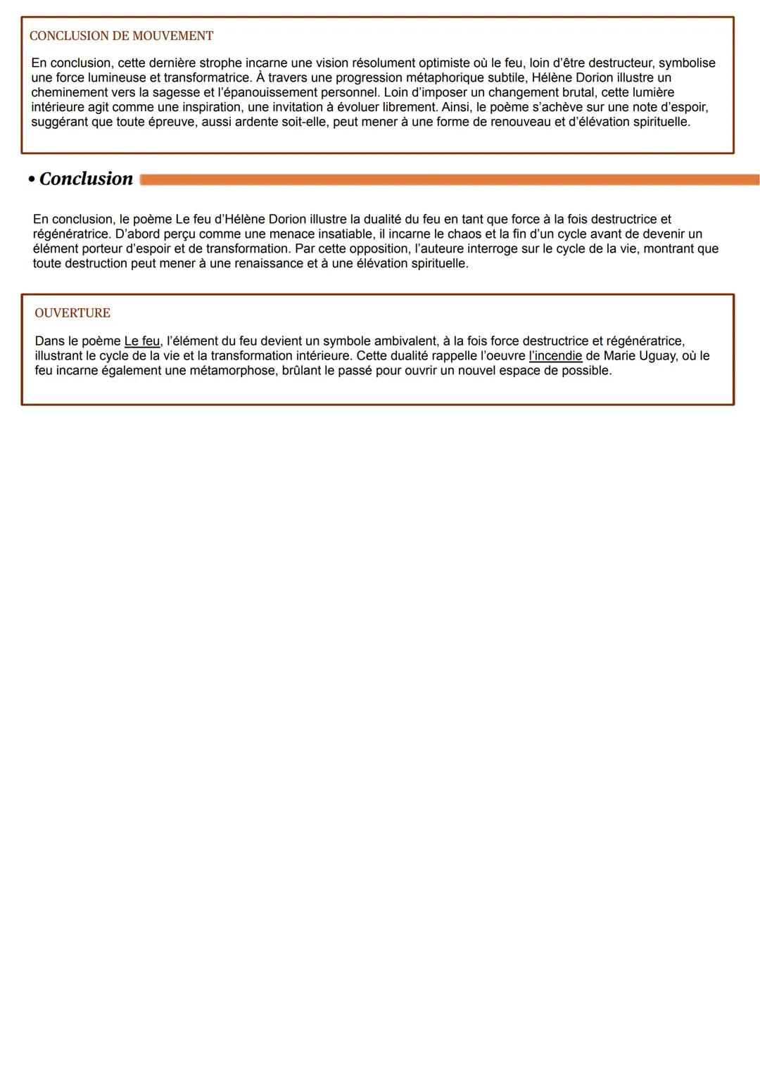 Le feu
• Introduction
Née en 1958 au Québec, Hélène Dorion est une poétesse et romancière contemporaine dont l'oeuvre explore les liens
entr