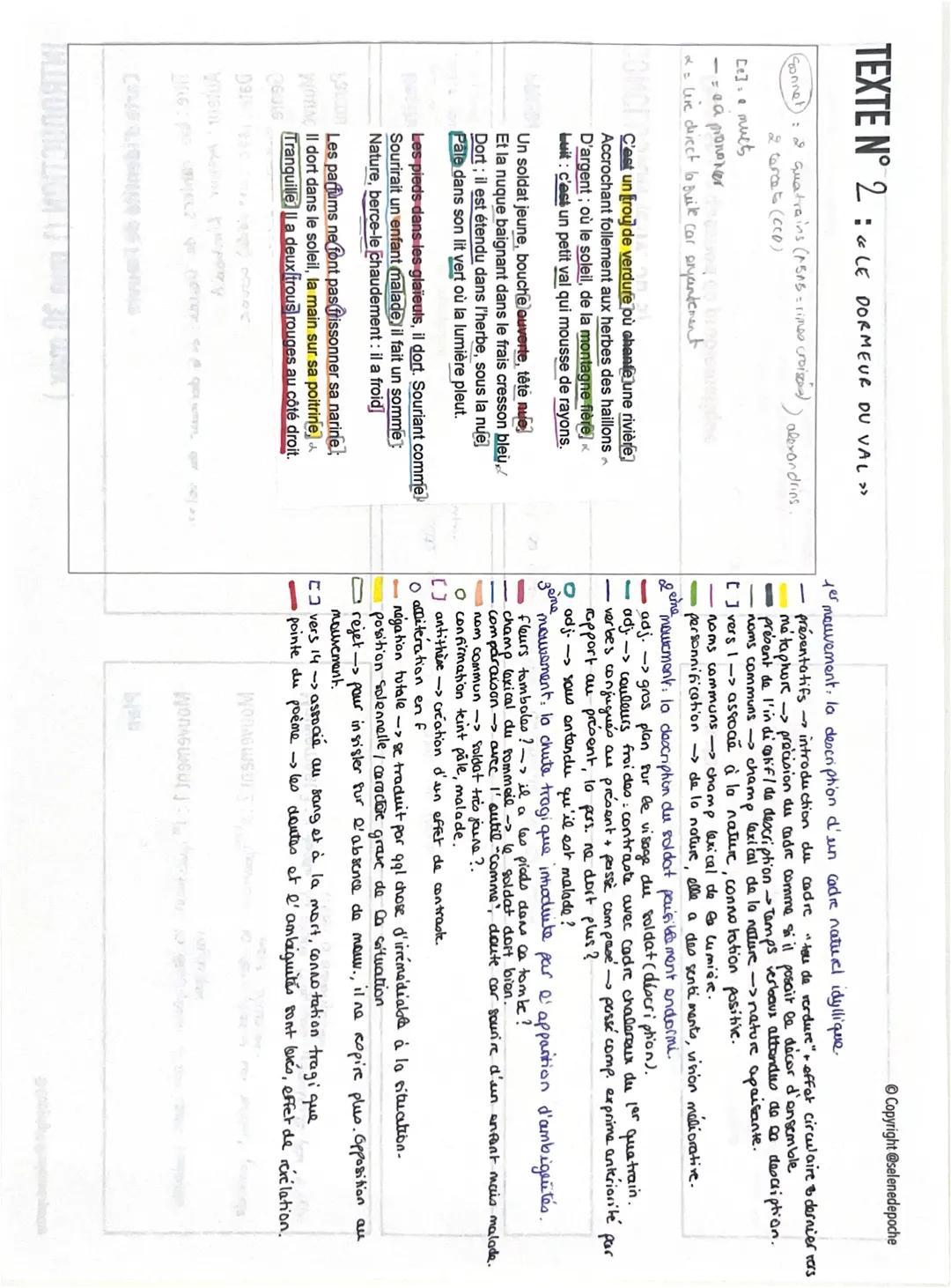 le dormeur du val analyse linéaire