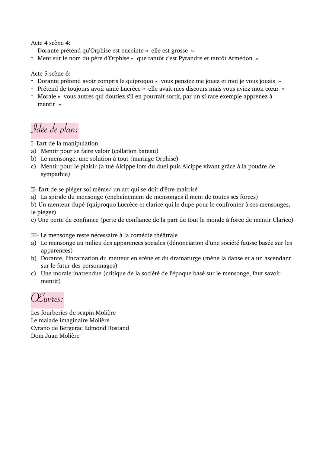 # Amorce:
Le XVIIe siècle connait deux grands mouvements littéraires successifs et opposés. D'abord le baroque se développe en France duran