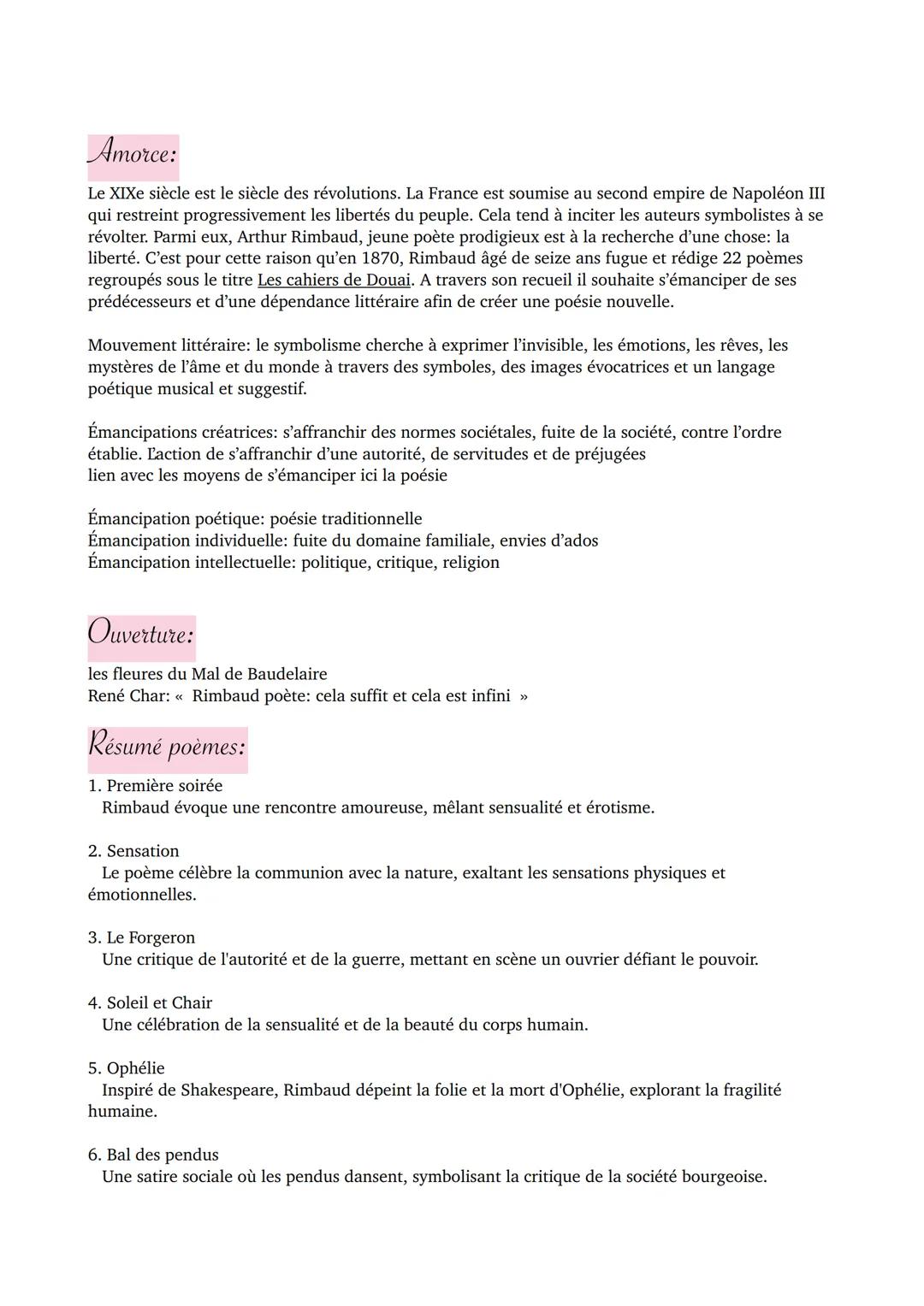 # Amorce:
Le XIXe siècle est le siècle des révolutions. La France est soumise au second empire de Napoléon III qui restreint progressivemen