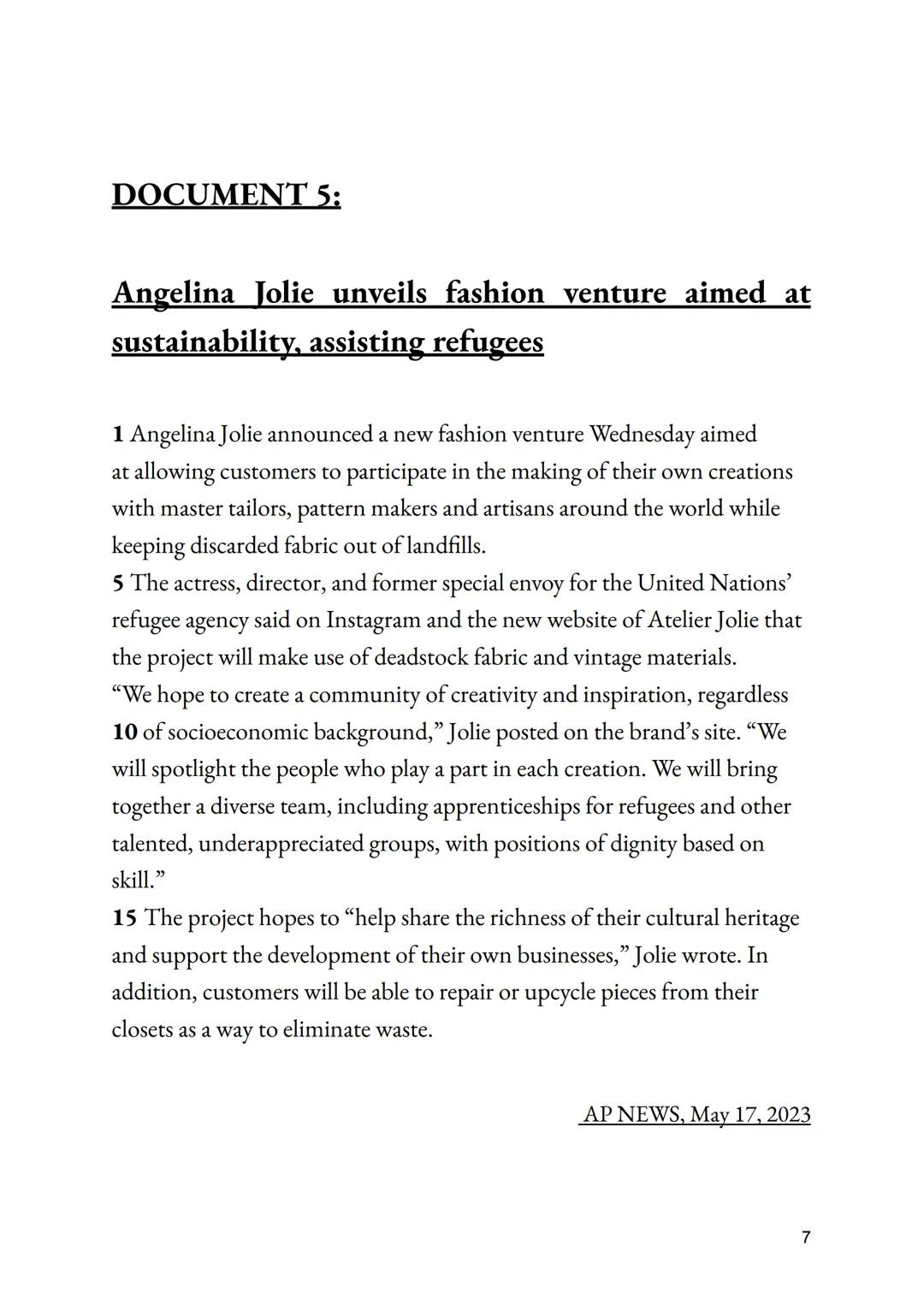 ORAL AMC-2024/2025
To what extent has Angelina Jolie
transformed her celebrity status into real
political power ?
Relation au monde
Puissanc