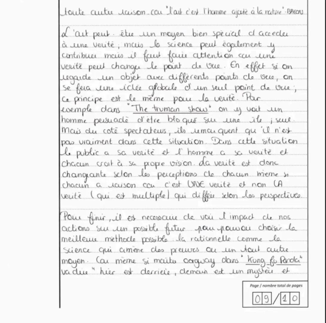 Philosophie - Baccalauréat 14/
général
20
Appréciation : Effort de prise en charge du
sujet, avec une convocation pertinente de
Platon et Ba