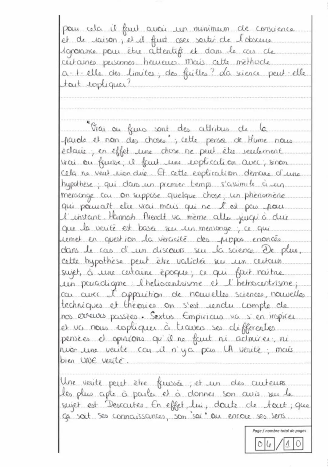 Philosophie - Baccalauréat 14/
général
20
Appréciation : Effort de prise en charge du
sujet, avec une convocation pertinente de
Platon et Ba