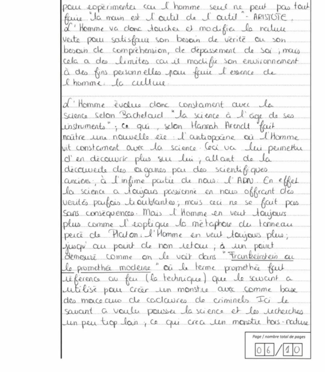 Philosophie - Baccalauréat 14/
général
20
Appréciation : Effort de prise en charge du
sujet, avec une convocation pertinente de
Platon et Ba