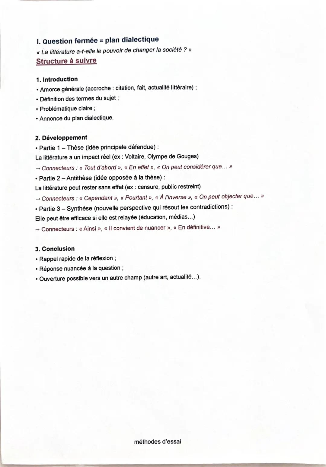 plans dissertation essai question fermée, question ouverte