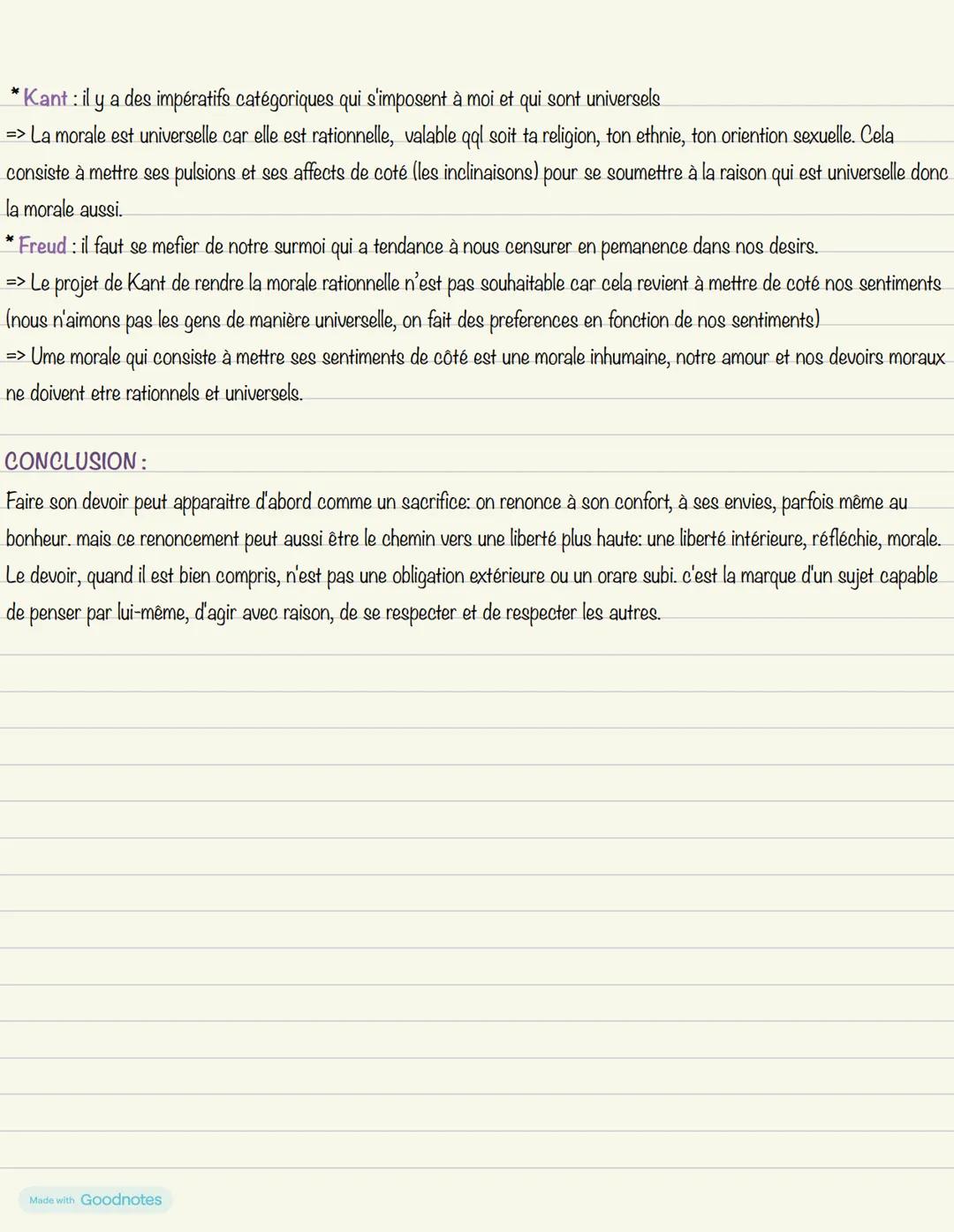 DÉFINITIONS.... Le devoir
Devoir: le devoir est une obligation morale d'agir, selon ce qui est juste, independamment de nos desirs ou intere