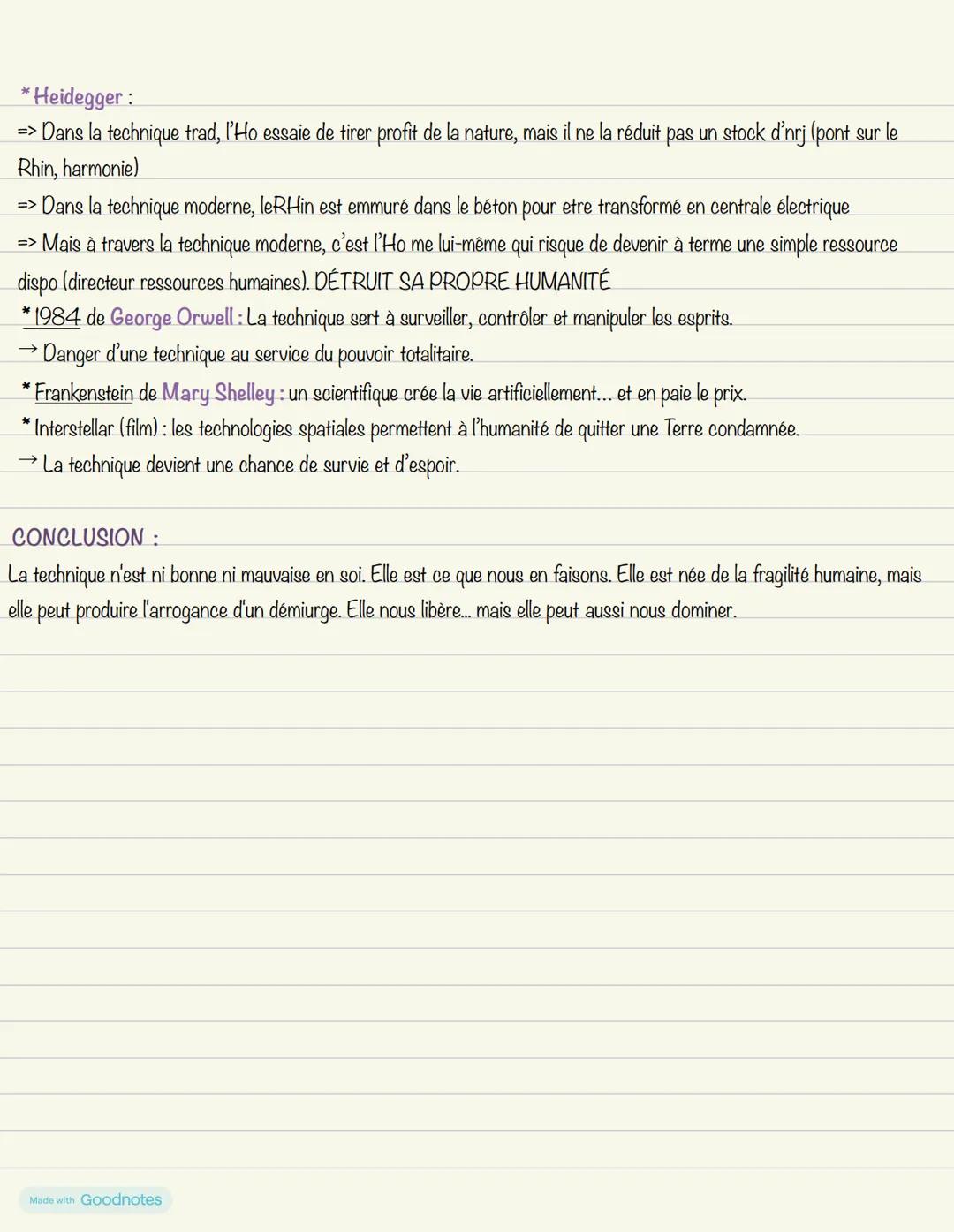 DÉFINITIONS:
La technique
Technique: la technique est l'(e) des procédés, inventé par Ho pour produire, transformer ou agir efficacement sur