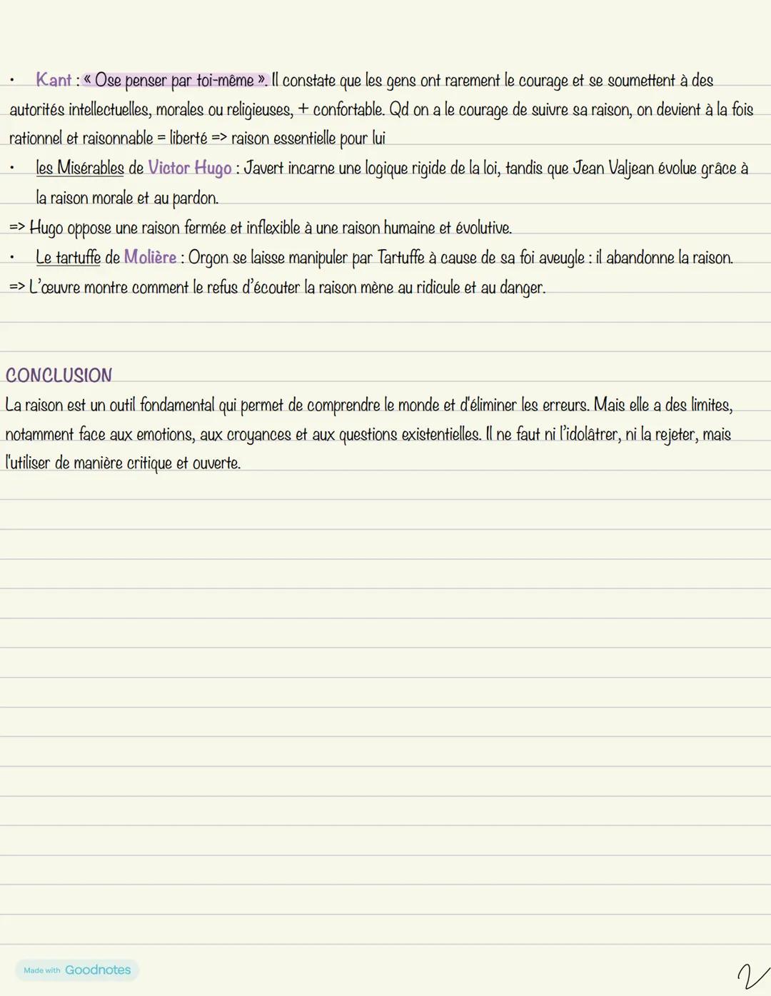 DÉFINITION:
La Raison
Raison: la raison est ce qui permet de penser logiquement (rationalité), de comprendre le monde et de distinguer le vr