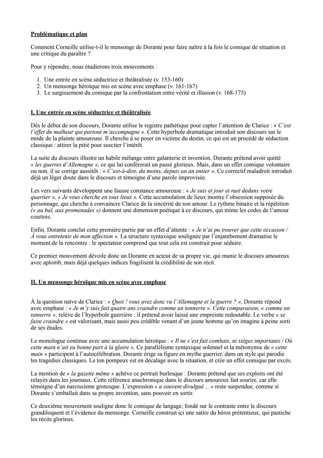 Introduction
Analyse linéaire 9 - Le Menteur, acte I, scène 3
Pierre Corneille (1606-1684), grand dramaturge du XVIIe siècle. Surtout connu