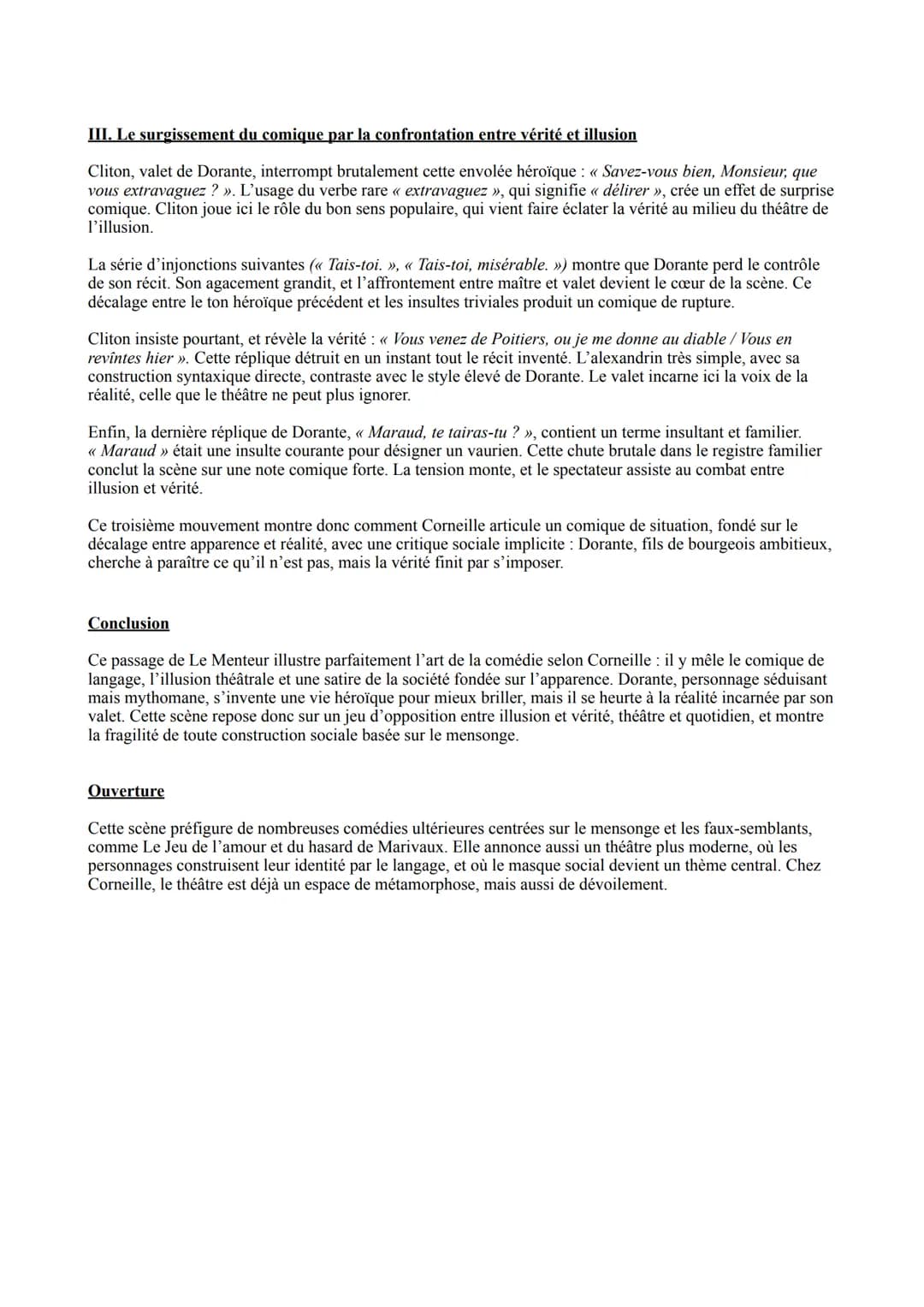Introduction
Analyse linéaire 9 - Le Menteur, acte I, scène 3
Pierre Corneille (1606-1684), grand dramaturge du XVIIe siècle. Surtout connu