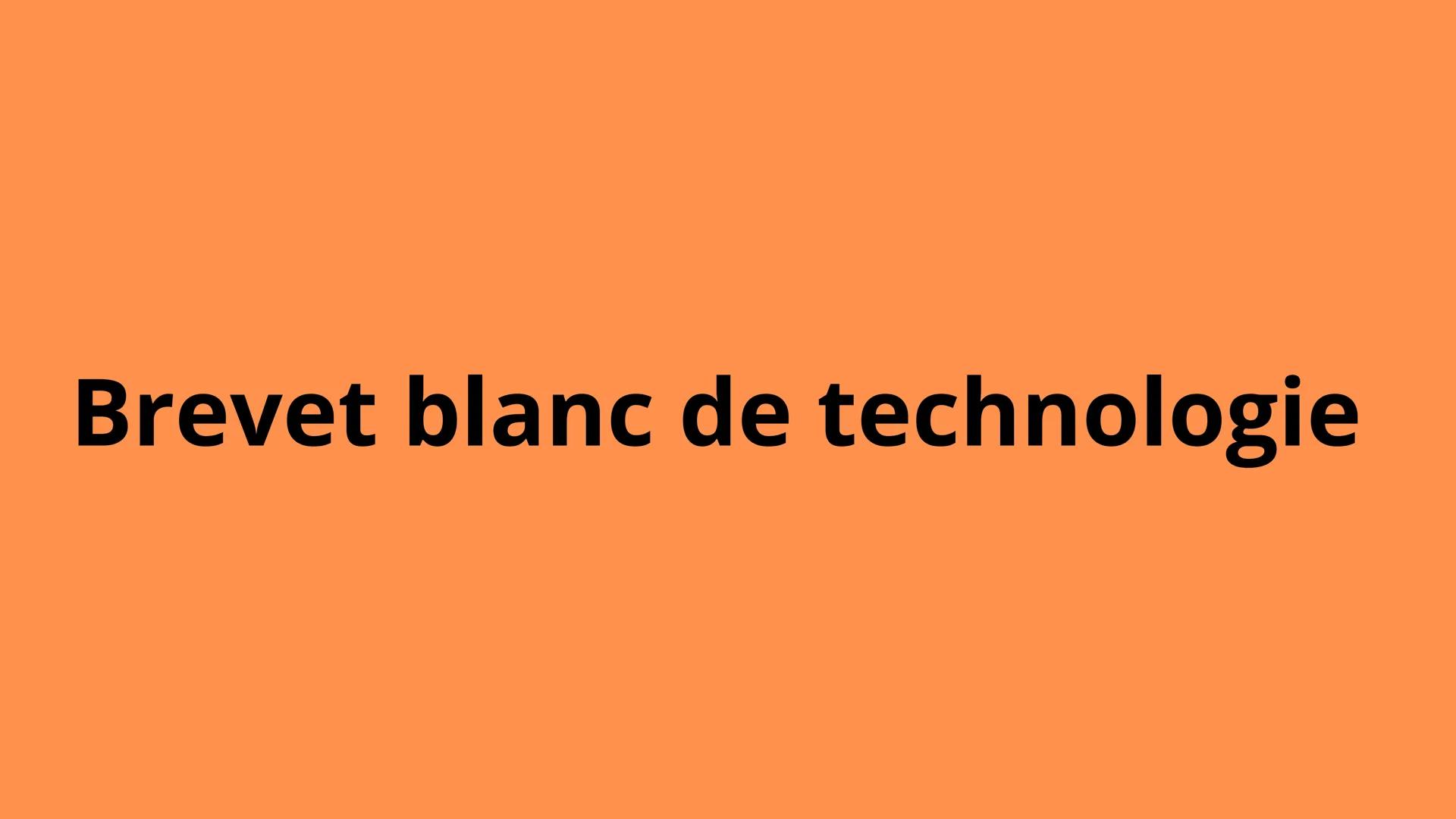 Brevet blanc de technologie *
*
Design, innovation et créativité :
* Analyse du besoin, cahier des charges
* Recherche de solutions techniqu