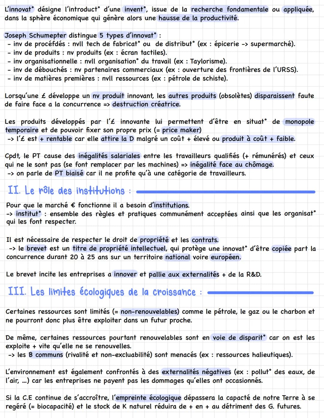 Fiche de révison bac sur la croissance économique - SES – page 2