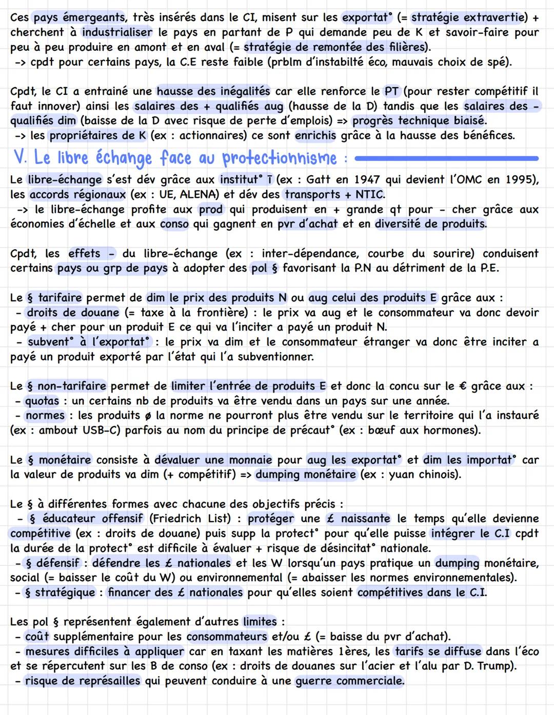 Chapitre 2: Le commerce international
Définition:
L'essor des échanges ī dès le XIXème siècle est le résultat d'une ouverture des économies.