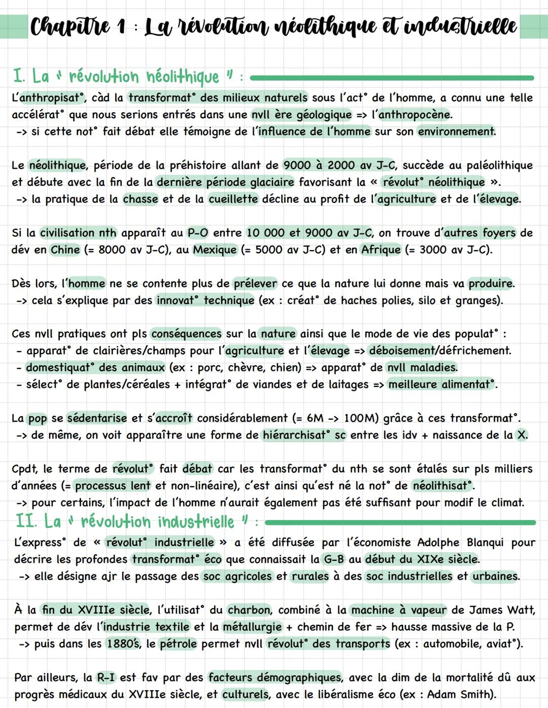 Fiches de révisions sur le thème de l’environnement - HGGSP