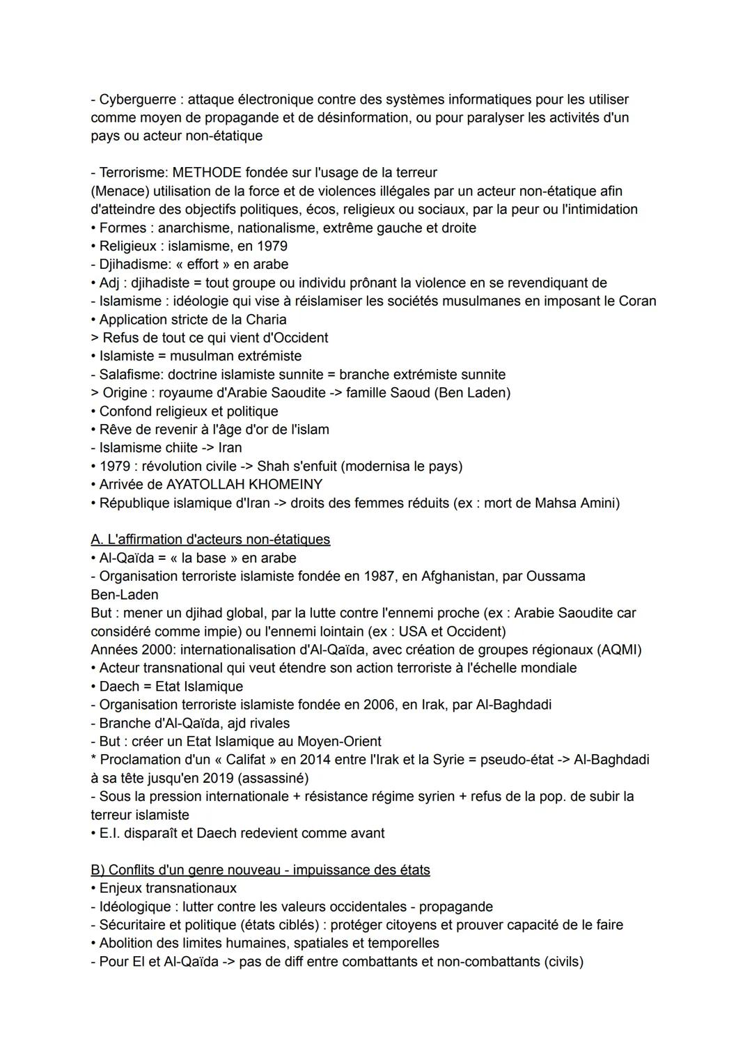 Définitions:
Hggsp
Thème 2
Faire la guerre, faire la paix
- Conflit: lutte ouverte qui se manifeste par l'opposition entre au moins 2 acteur