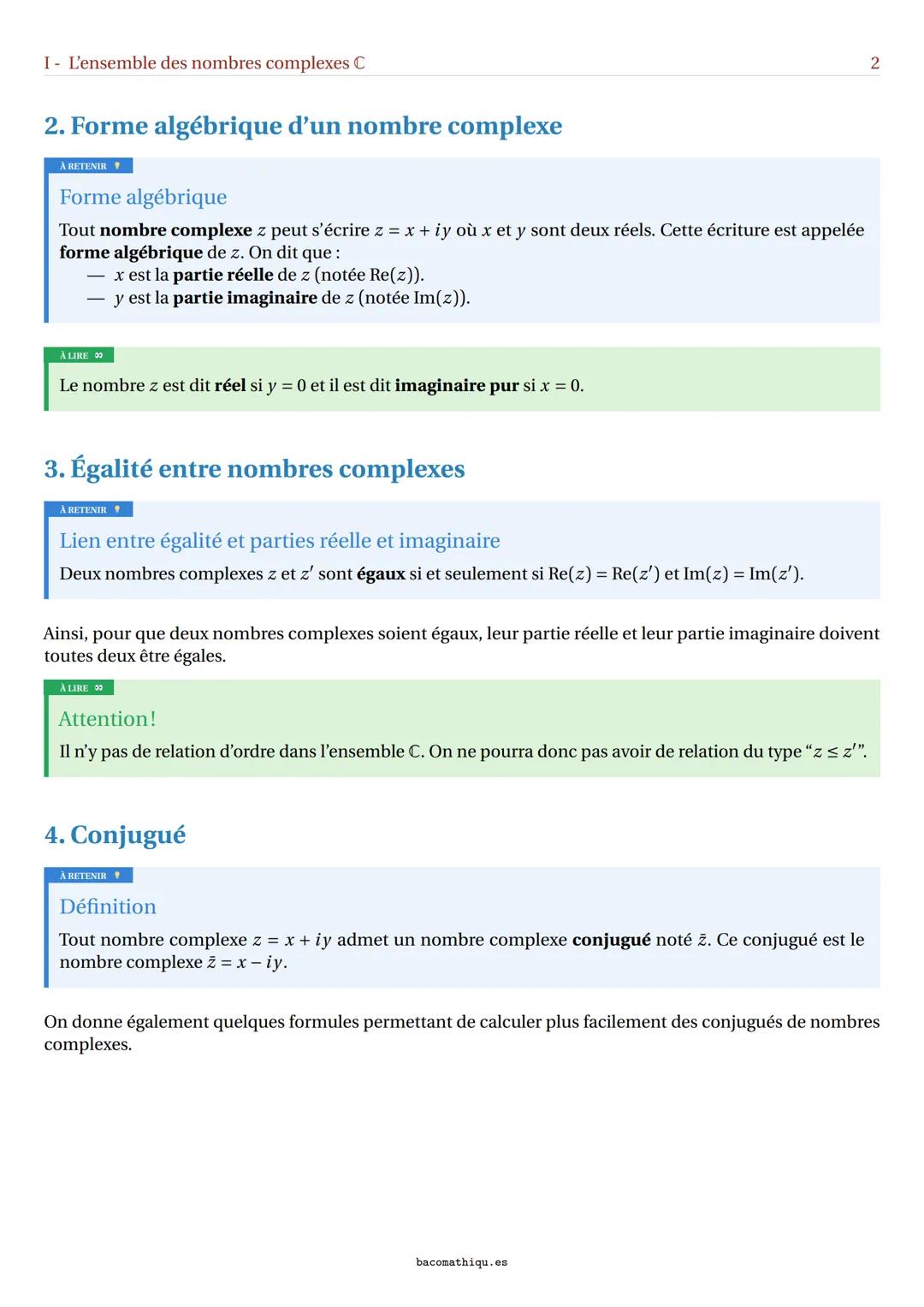a²+b²=c²
Chapitre XIII - Les nombres complexes (Maths
expertes)
Bacomathiques - https://bacomathiqu.es
TABLE DES MATIÈRES
I- L'ensemble des