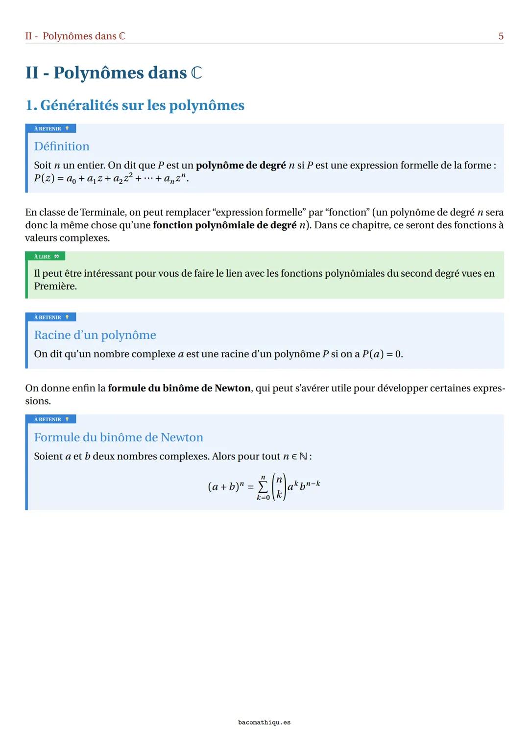 a²+b²=c²
Chapitre XIII - Les nombres complexes (Maths
expertes)
Bacomathiques - https://bacomathiqu.es
TABLE DES MATIÈRES
I- L'ensemble des