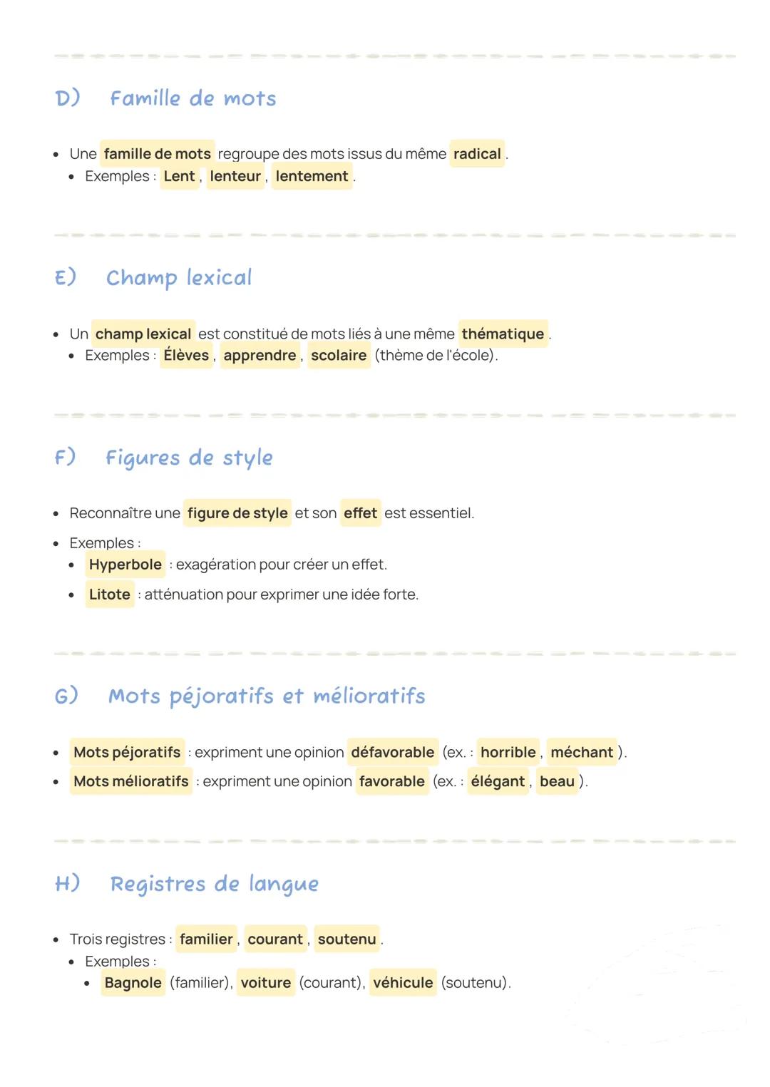 Réussite au Brevet de
Français
→ Chap. 1
I. Vocabulaire
A) Synonymes
Les synonymes sont des mots ayant le même sens ou un sens proche.
Ils d