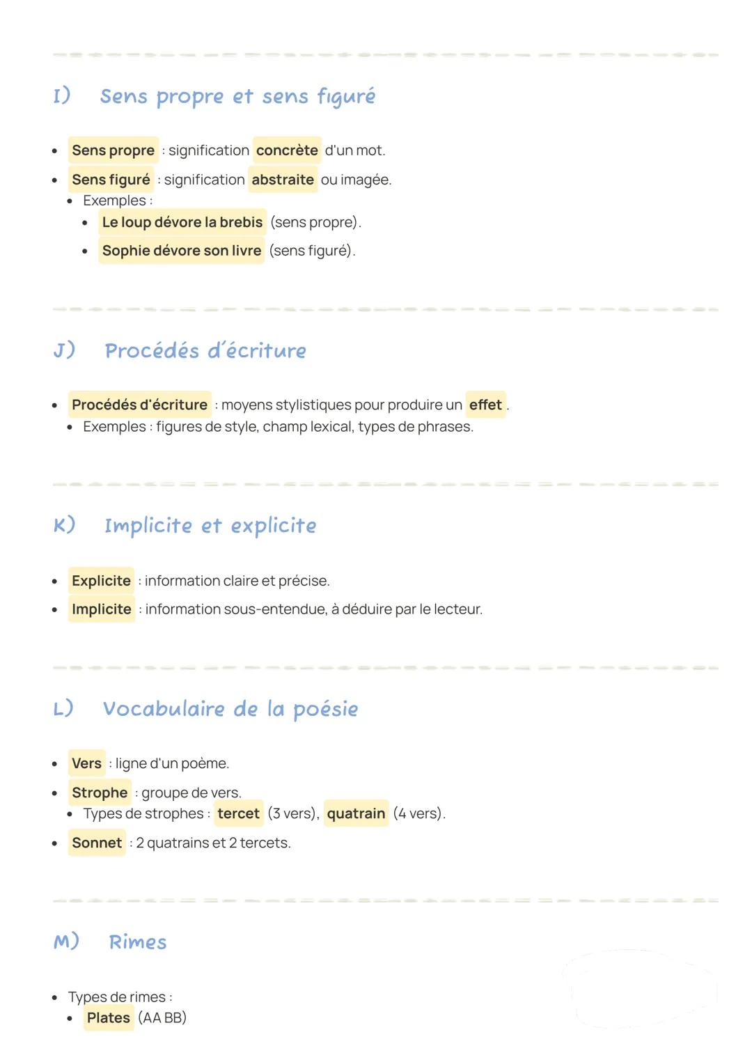 Réussite au Brevet de
Français
→ Chap. 1
I. Vocabulaire
A) Synonymes
Les synonymes sont des mots ayant le même sens ou un sens proche.
Ils d