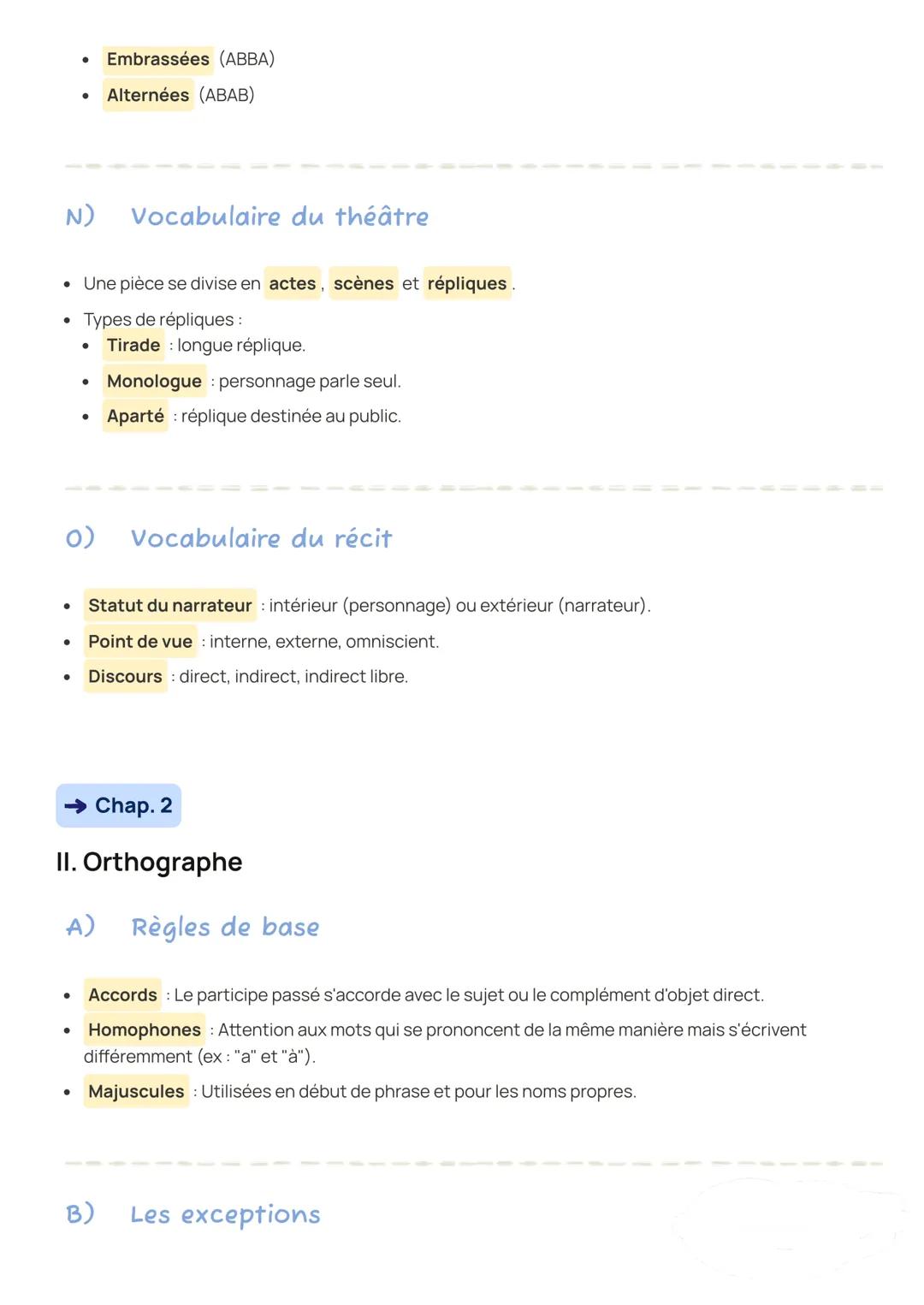 Réussite au Brevet de
Français
→ Chap. 1
I. Vocabulaire
A) Synonymes
Les synonymes sont des mots ayant le même sens ou un sens proche.
Ils d