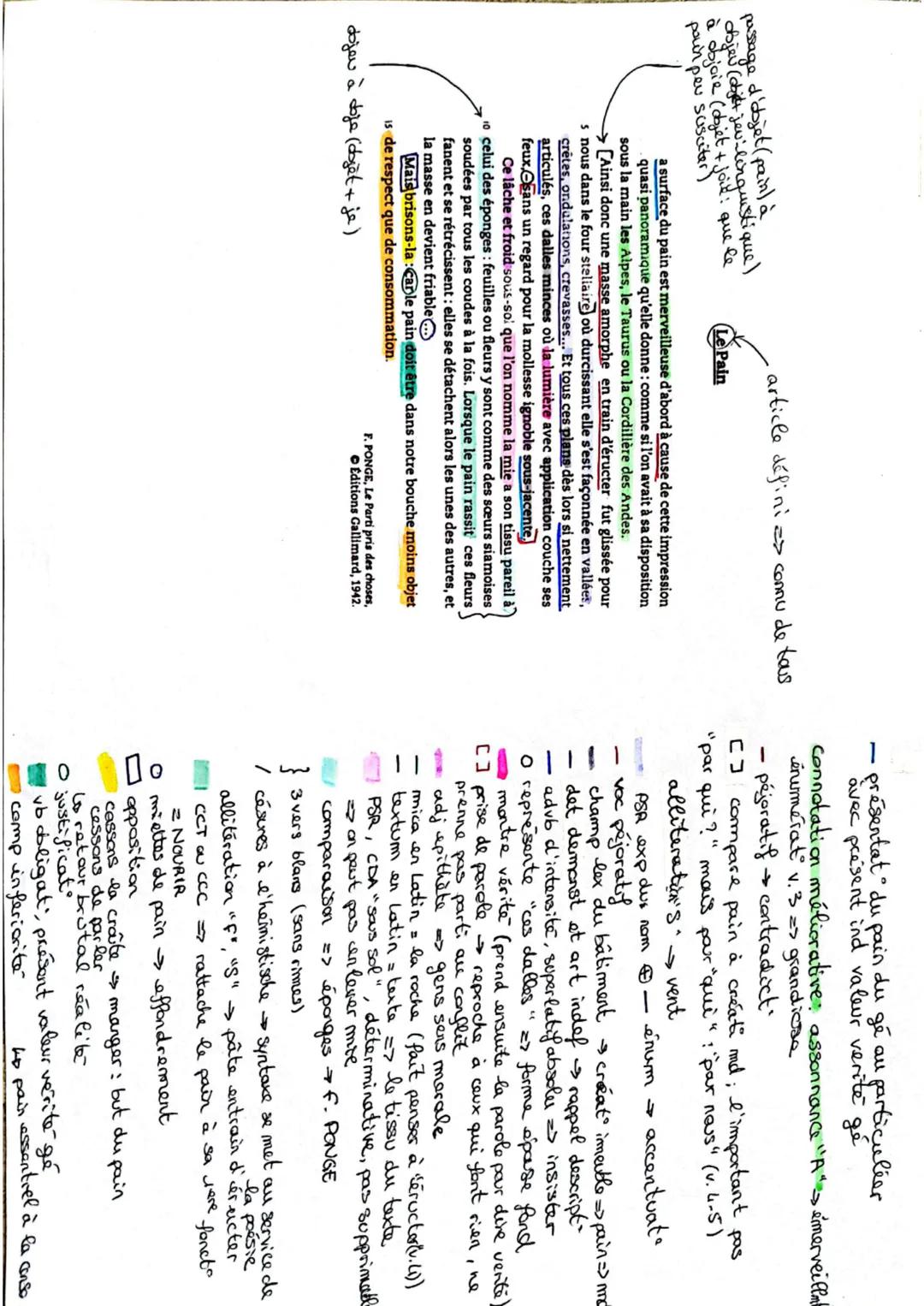 Intro:
Ext1/<«Le Pain», Le Parti pris des choses, Francis
Ponge (1942)
GEUVRE
- publié en 1942 (Seconde Guerre mondiale)
- recueil de 32 poè