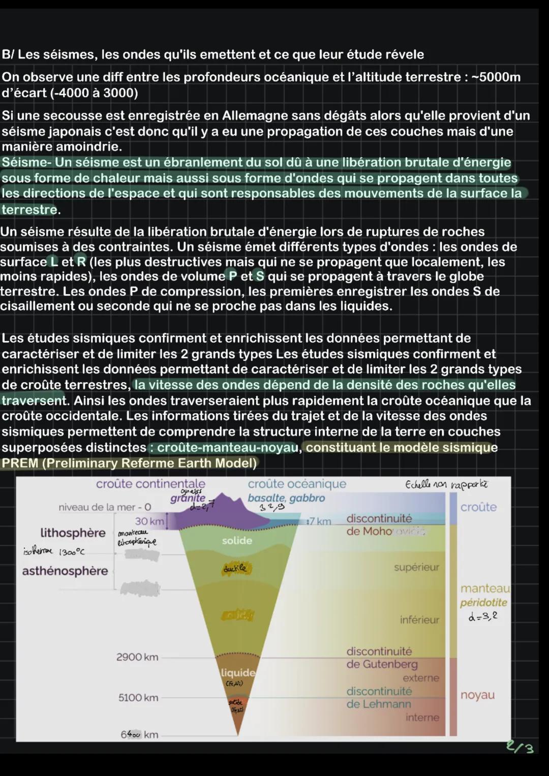 Chap 1 (Th 1): Ca structure du globe terrestre
A/ La structure par couche
1- Des méthodes pour découvrir la structure de la
Terre
Un séisme