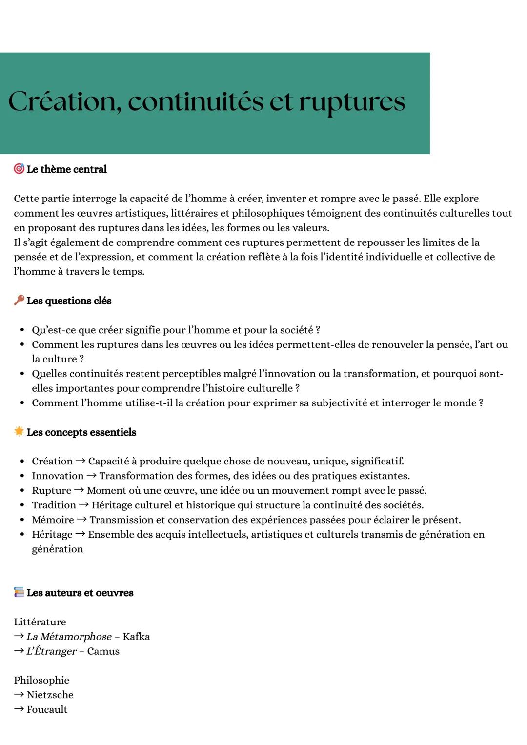 L'humanité en question
Ce deuxième thème invite à réfléchir sur la condition humaine à travers les
transformations du monde contemporain et
