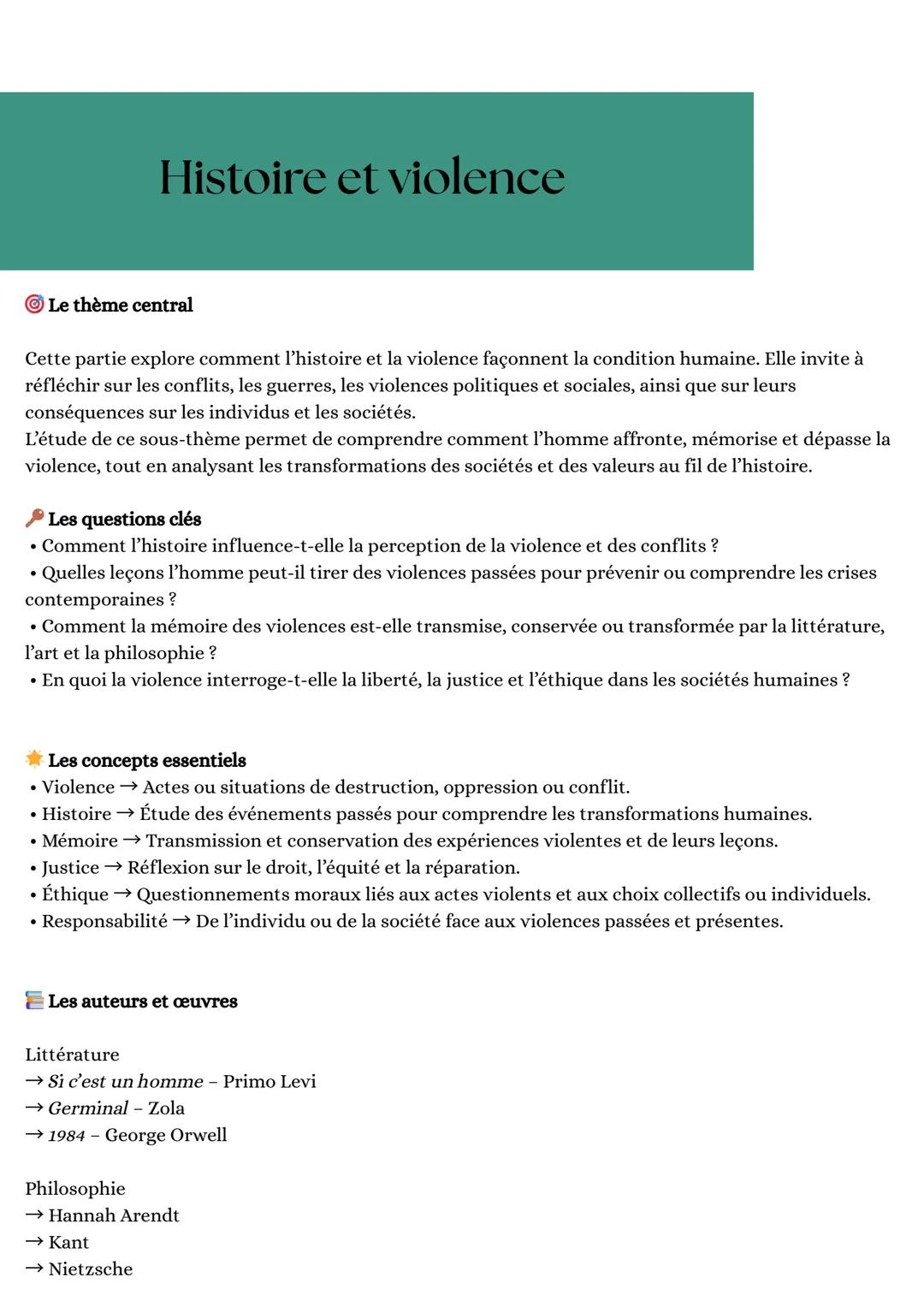 L'humanité en question
Ce deuxième thème invite à réfléchir sur la condition humaine à travers les
transformations du monde contemporain et