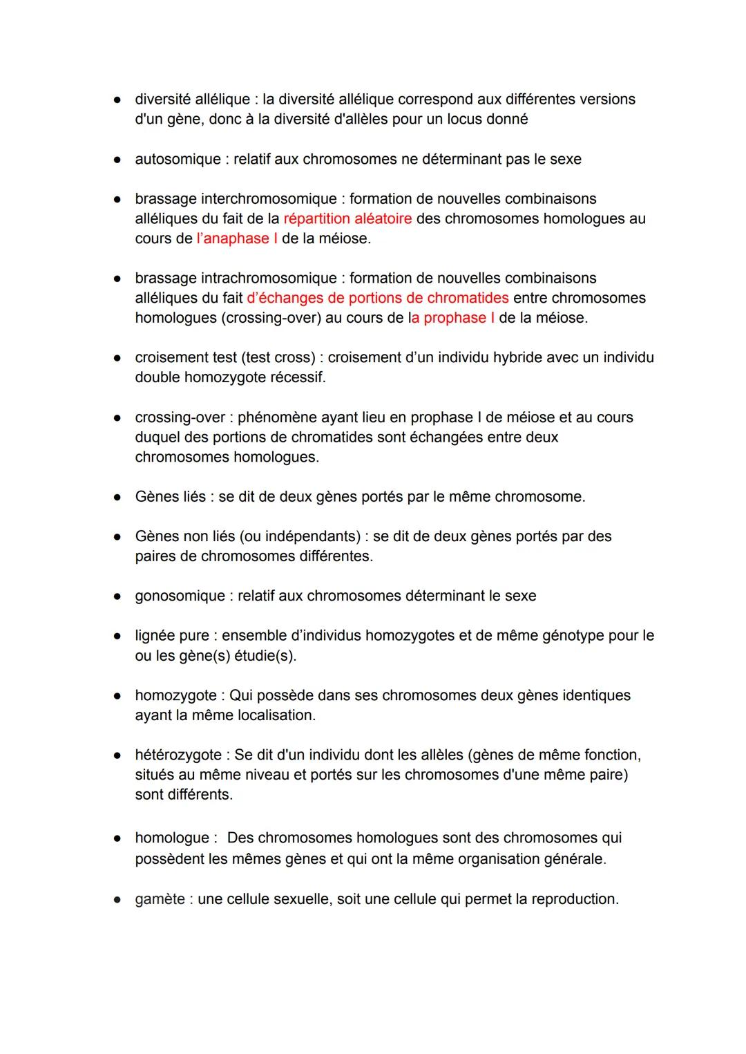 Bac SVT
Theme 1 : la terre, la vie et l'organisation du vivant
chap 1 : l'origine du génotype des individus :
défs importante:
• mitose: la