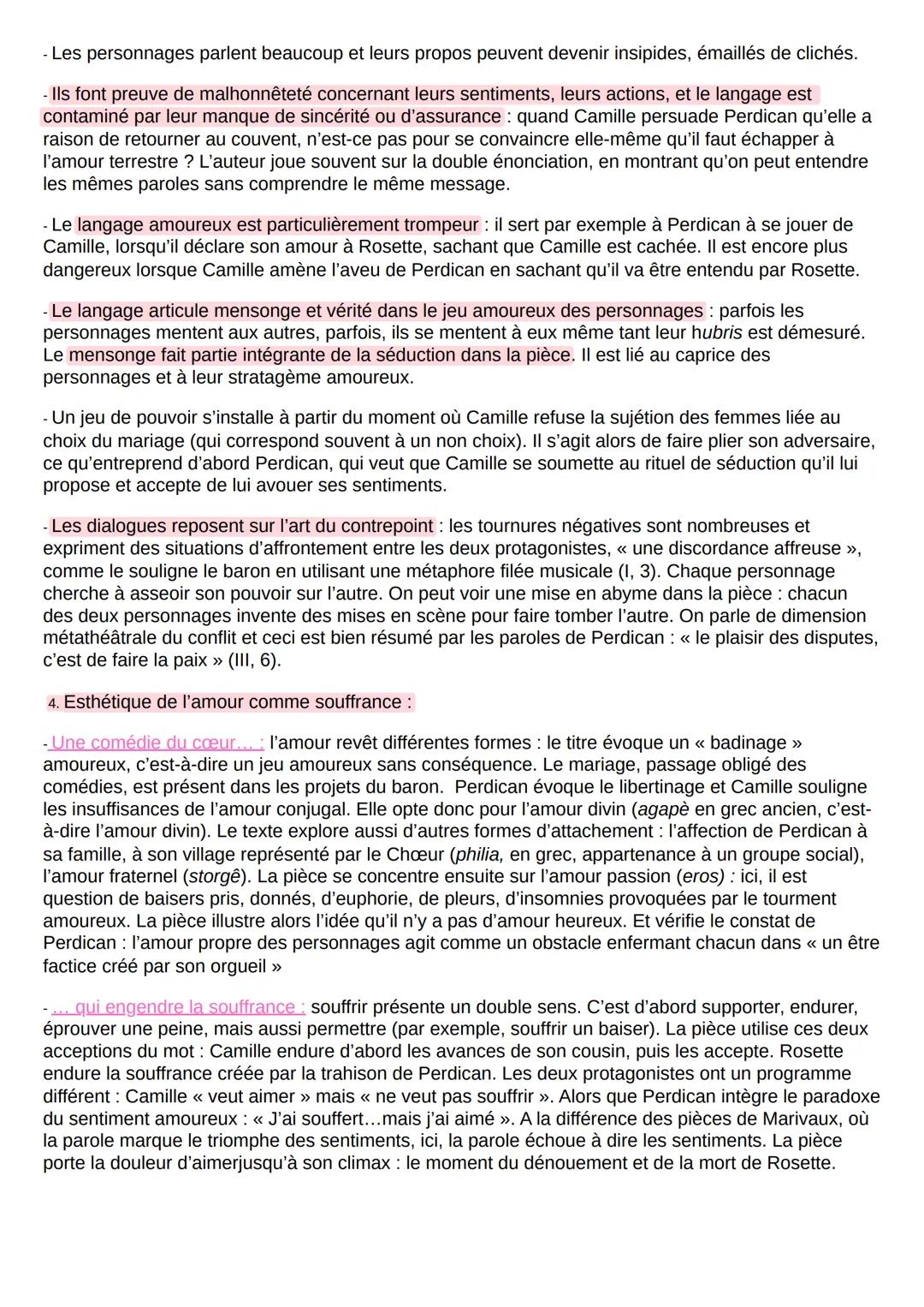 THEMES DE L'OEUVRE
ON NE BADINE PAS AVEC LAMOUR
1. Une composition en trois actes:
- Trois actes inégaux, qui représentent trois journées.
-