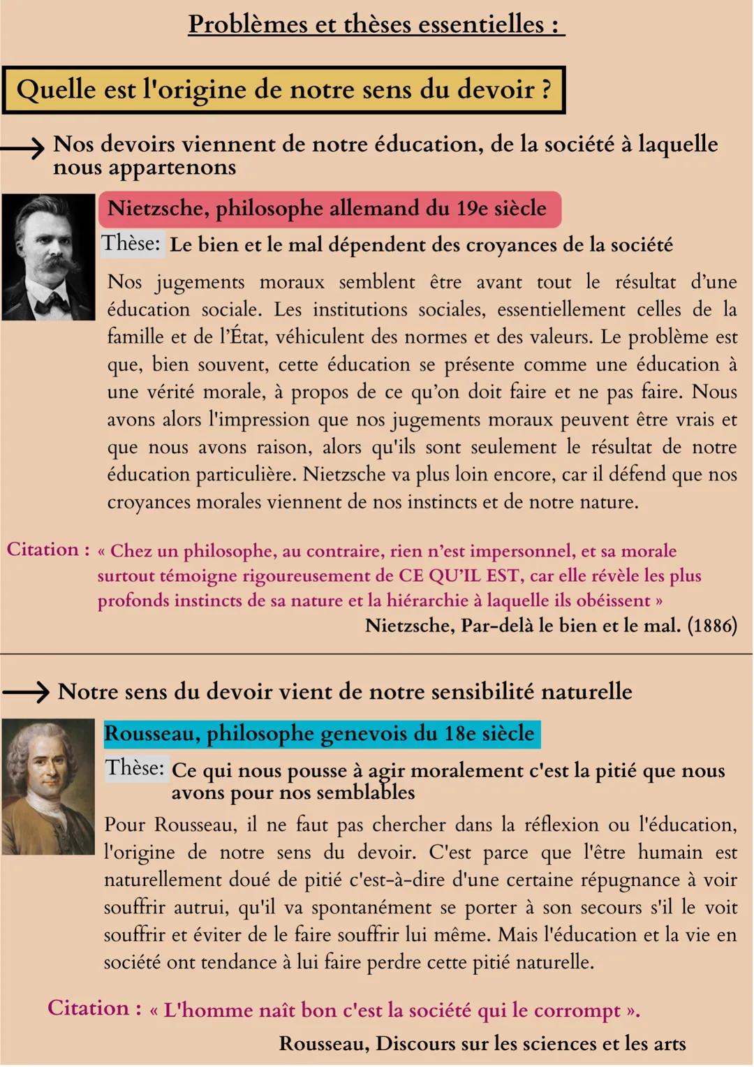 Le devoir
Définitions importantes :
Le devoir désigne l'obligation à l'égard de ce qu'il faut faire ou ne
pas faire. Il se réfère au Bien (m