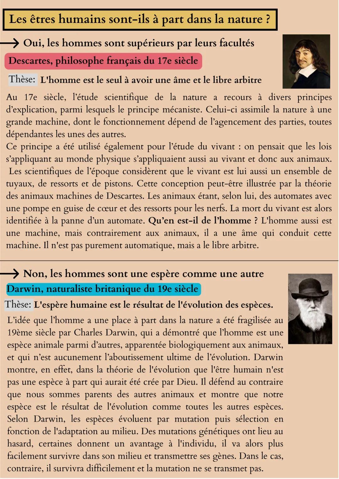 La nature
Définitions importantes :
La nature: On peut définir la nature comme l'ensemble des espaces
et des êtres qui n'ont pas été créés o