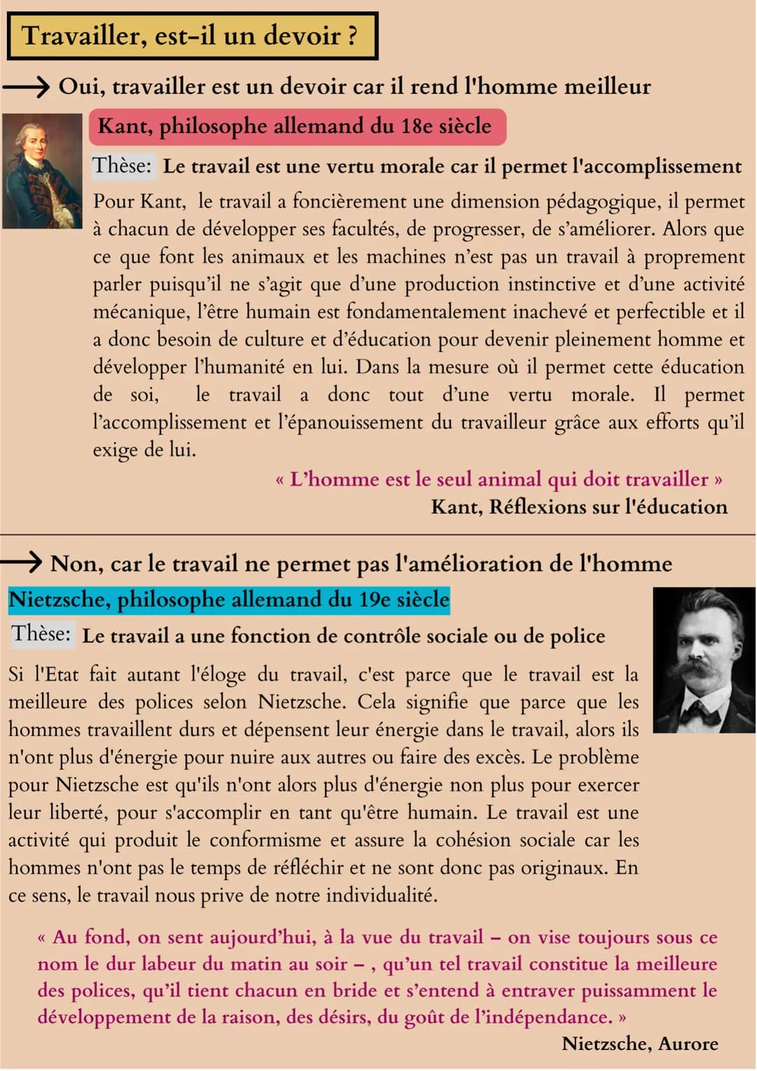 Le travail
Définitions importantes :
Travail : Ensemble des activités effectuées par l'homme pour
satisfaire ses besoins et transformer la r