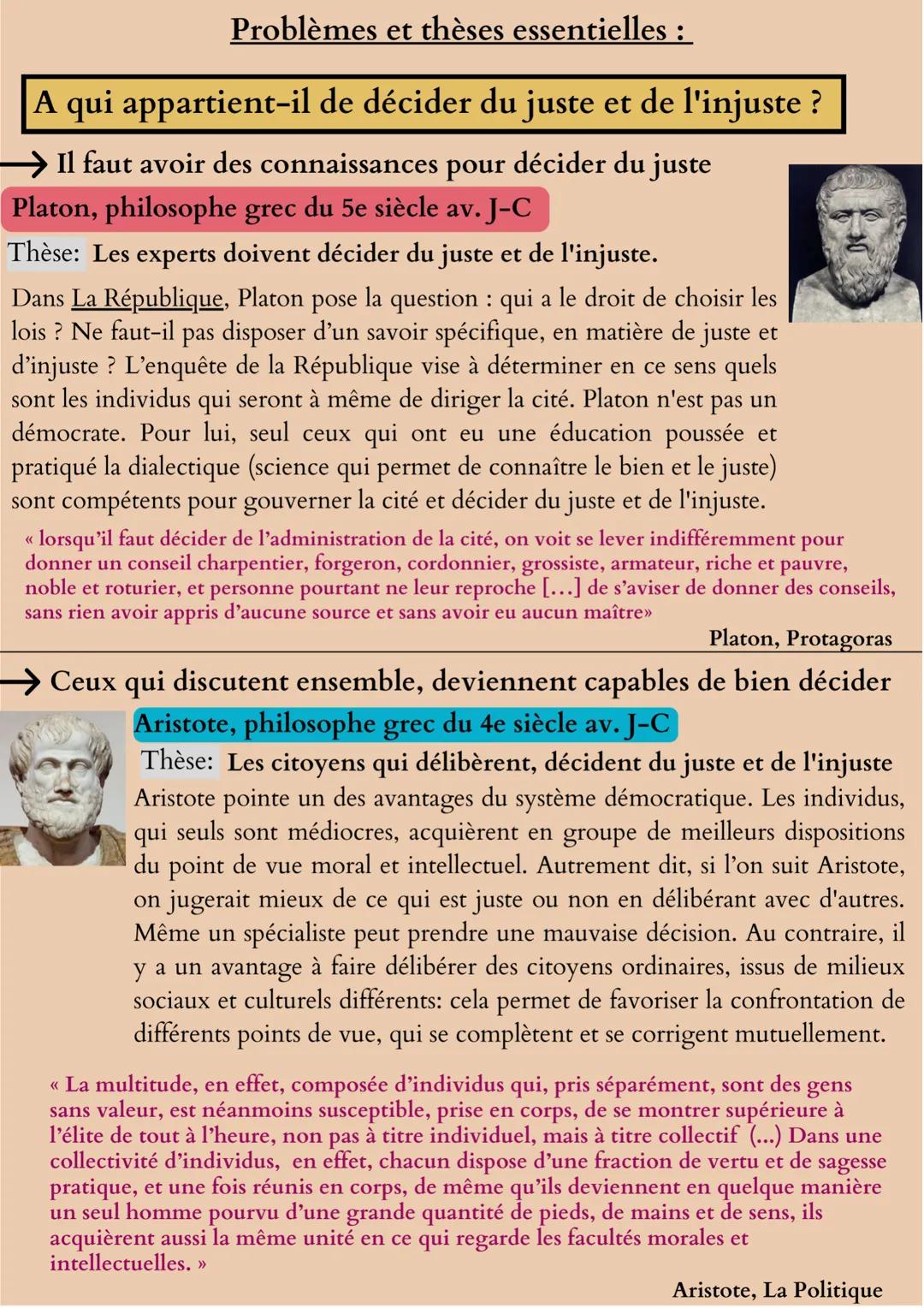 La justice
Définitions importantes :
Au sens moral, la justice est une vertu ou une valeur morale,
consistant à donner à chacun ce qu'il mér