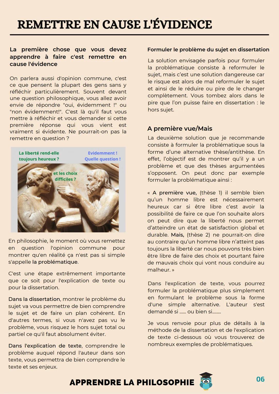 L'essentiel
pour réussir
en philo
Les trois
compétences
du philosophe
20
20
Notions au
programme
Bien
commencег
Une discipline
de fous? SOMM