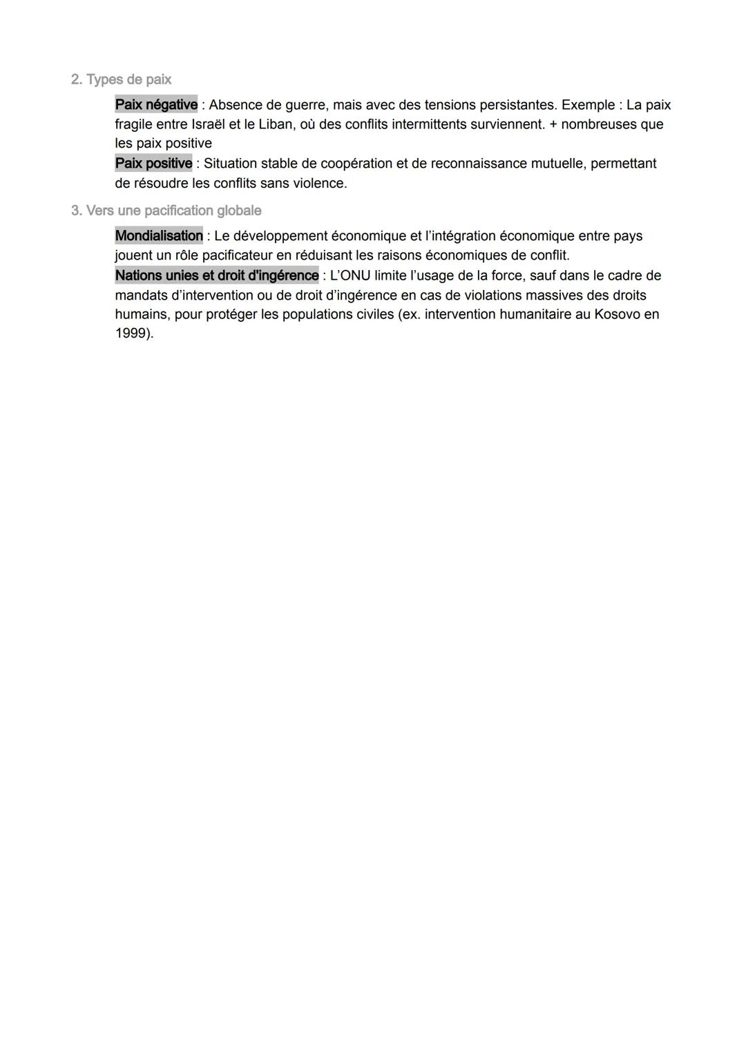 THÈME 2
Faire la guerre, faire la paix formes de conflits et modes de résolution.
Quelles sont les différentes formes de conflits dans le mo