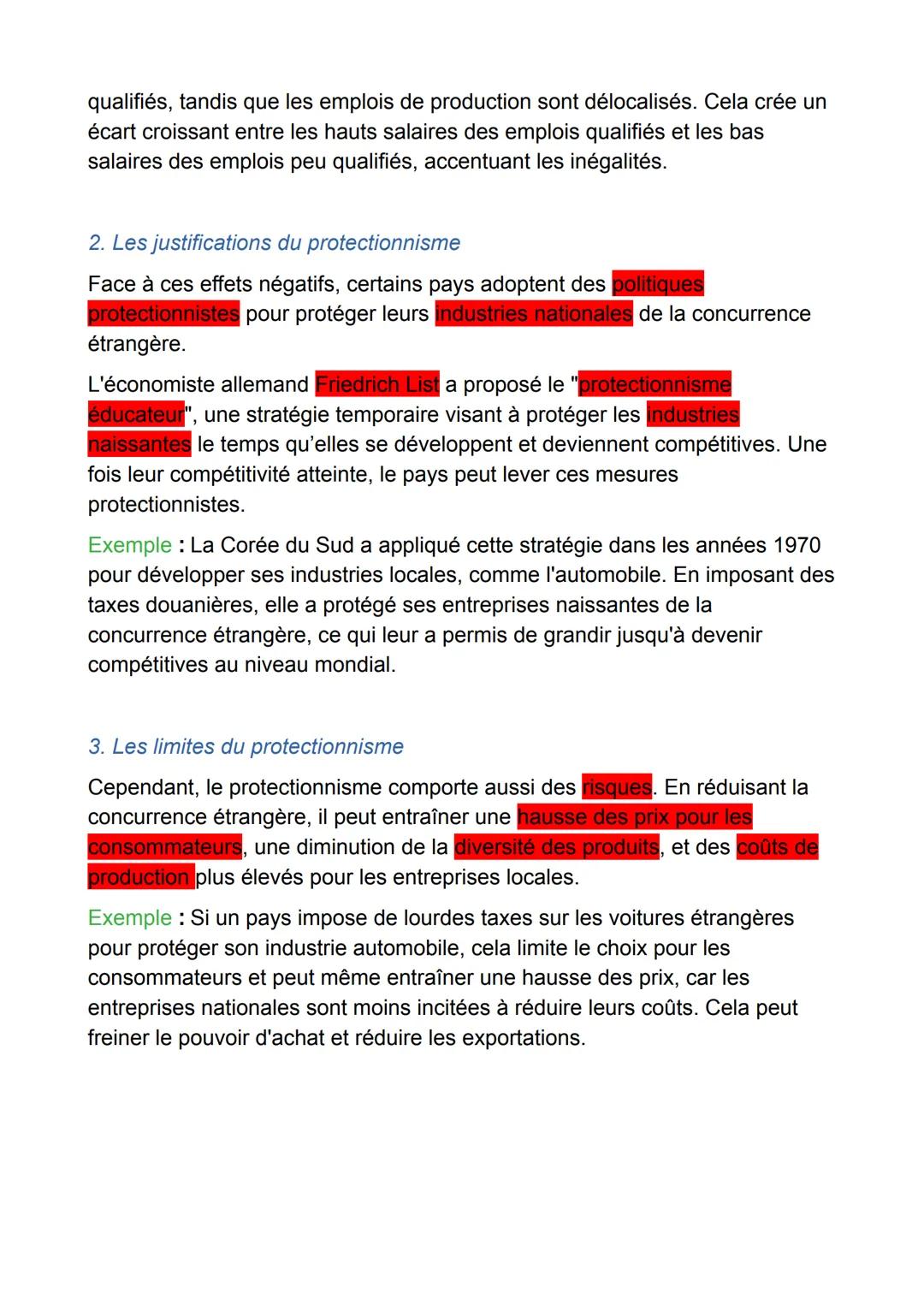 Quelles sont les fondements du commerces international et de
l'internationalisation de la production ?
→ le commerce international = ensembl
