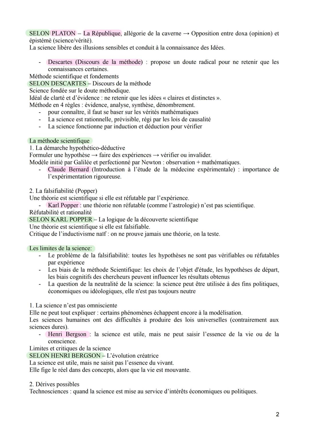 LA SCIENCE
Étymologie: du latin scientia, << savoir >>.
Définition: Ensemble de connaissances méthodiquement organisées reposant sur des f