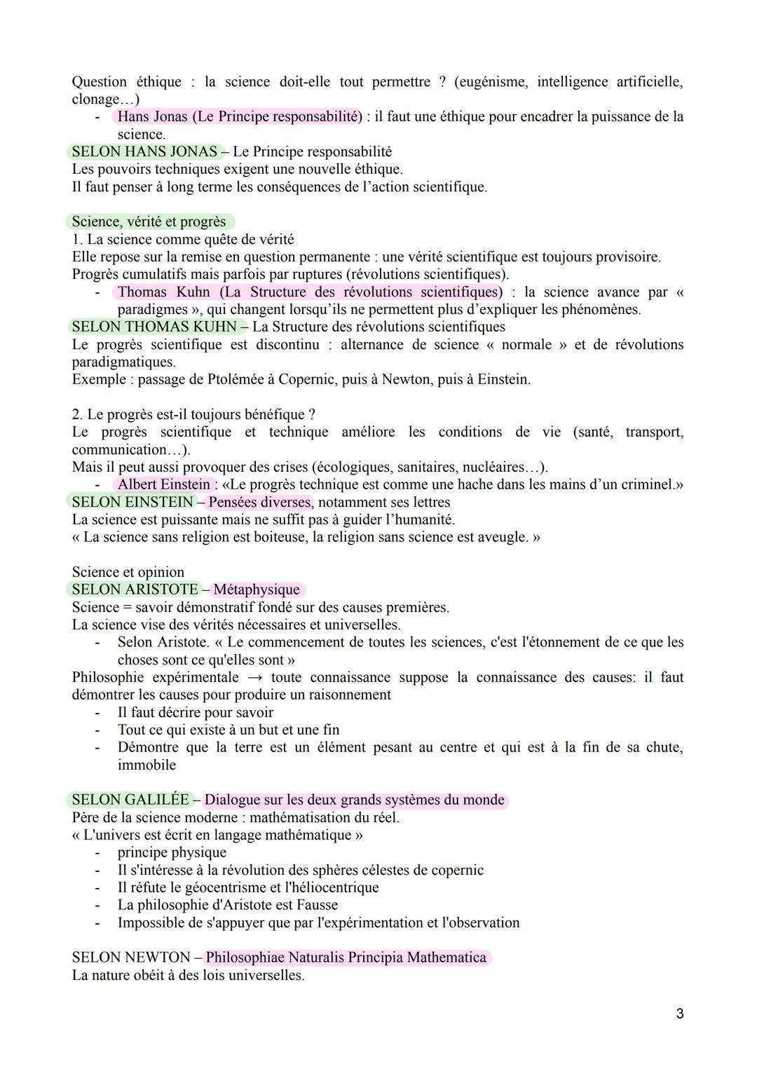 LA SCIENCE
Étymologie: du latin scientia, << savoir >>.
Définition: Ensemble de connaissances méthodiquement organisées reposant sur des f