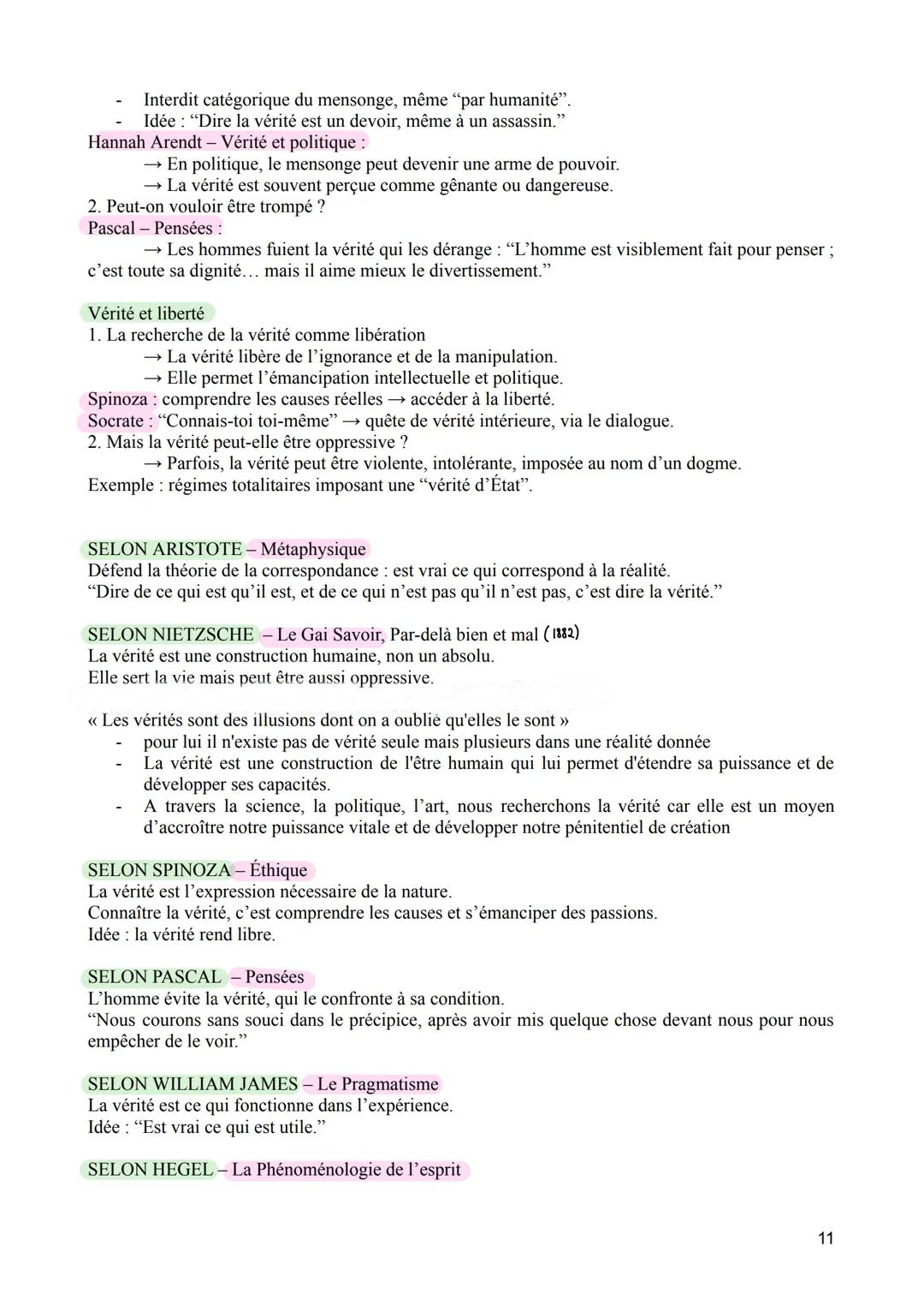 LA VÉRITÉ
La vérité est la conformité d'un jugement avec la réalité (adaequatio rei et intellectus - Thomas
d'Aquin).
Elle s'oppose à l'erre