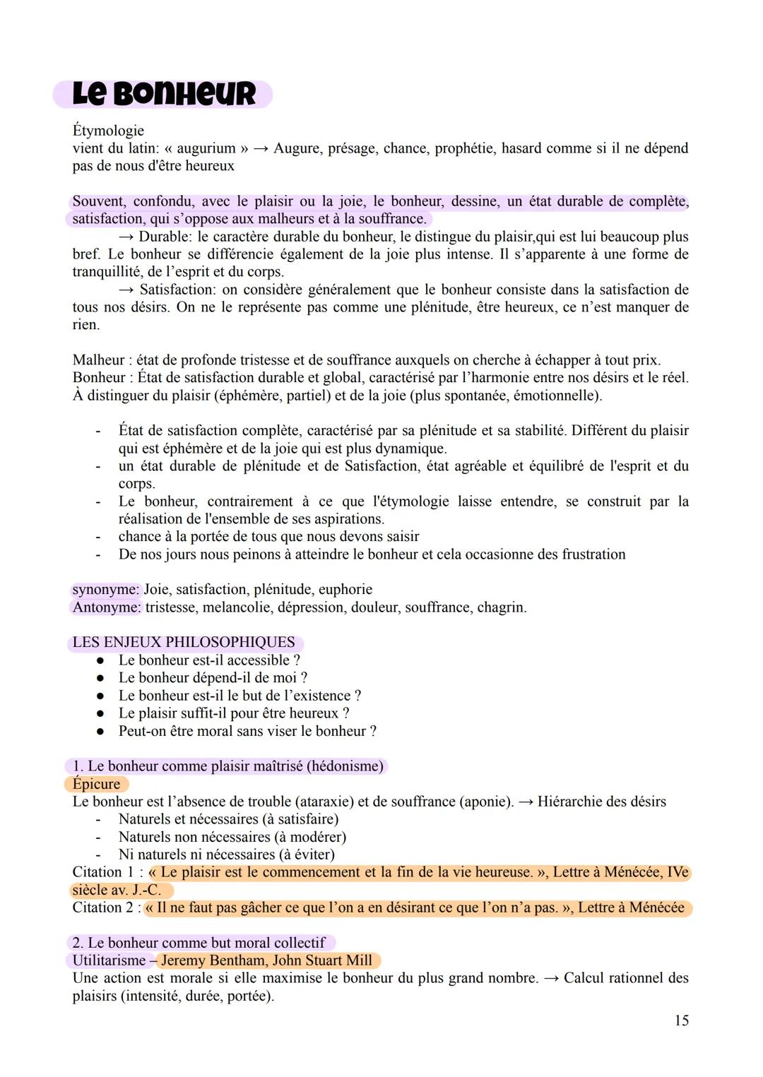 LE BONHEUR
Étymologie
vient du latin: << augurium >>> Augure, présage, chance, prophétie, hasard comme si il ne dépend
pas de nous d'être he